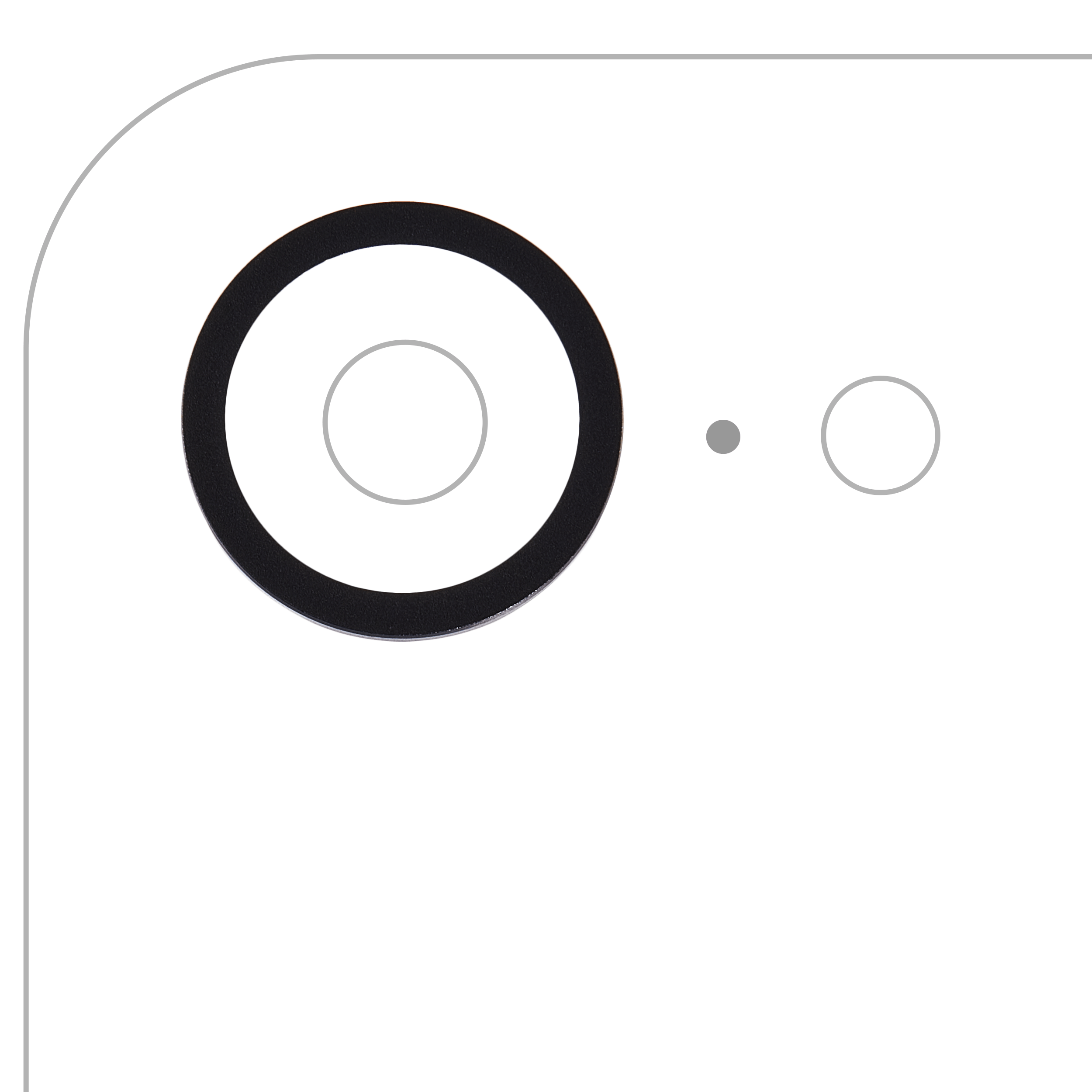 Back Camera Bezel Ring Only Compatible For Iphone 16E (Black)