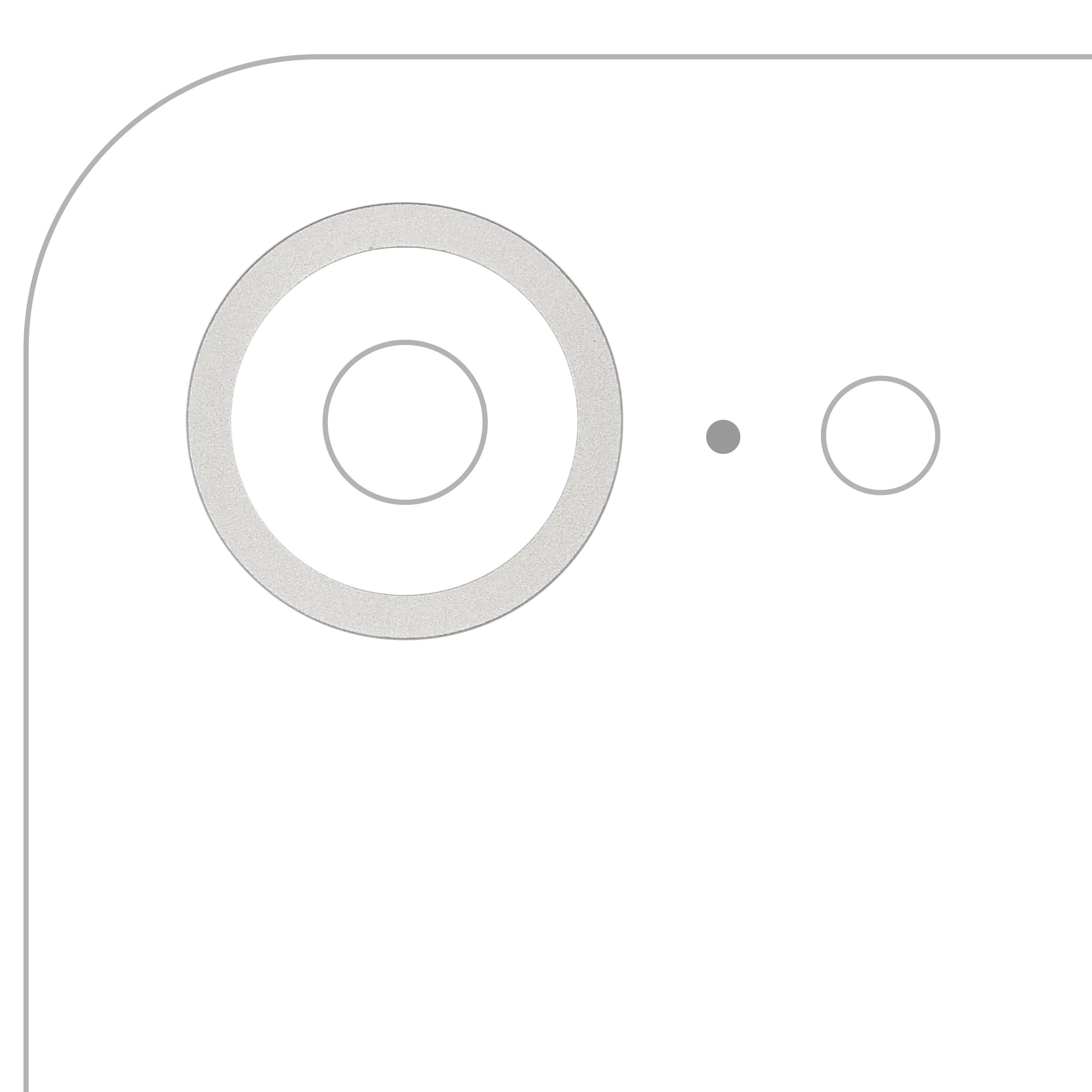 Back Camera Bezel Ring Only Compatible For Iphone 16E (White)
