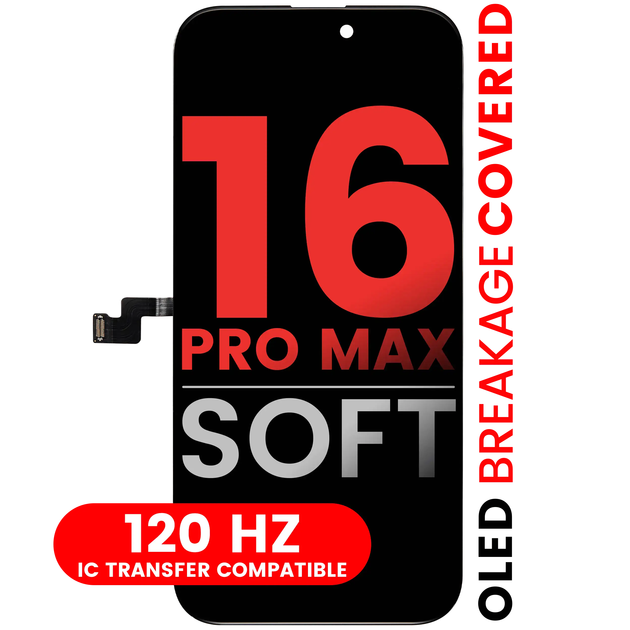 Oled Assembly Compatible For Iphone 16 Pro Max (Aftermarket Pro: Xo7 Soft) (120Hz)
