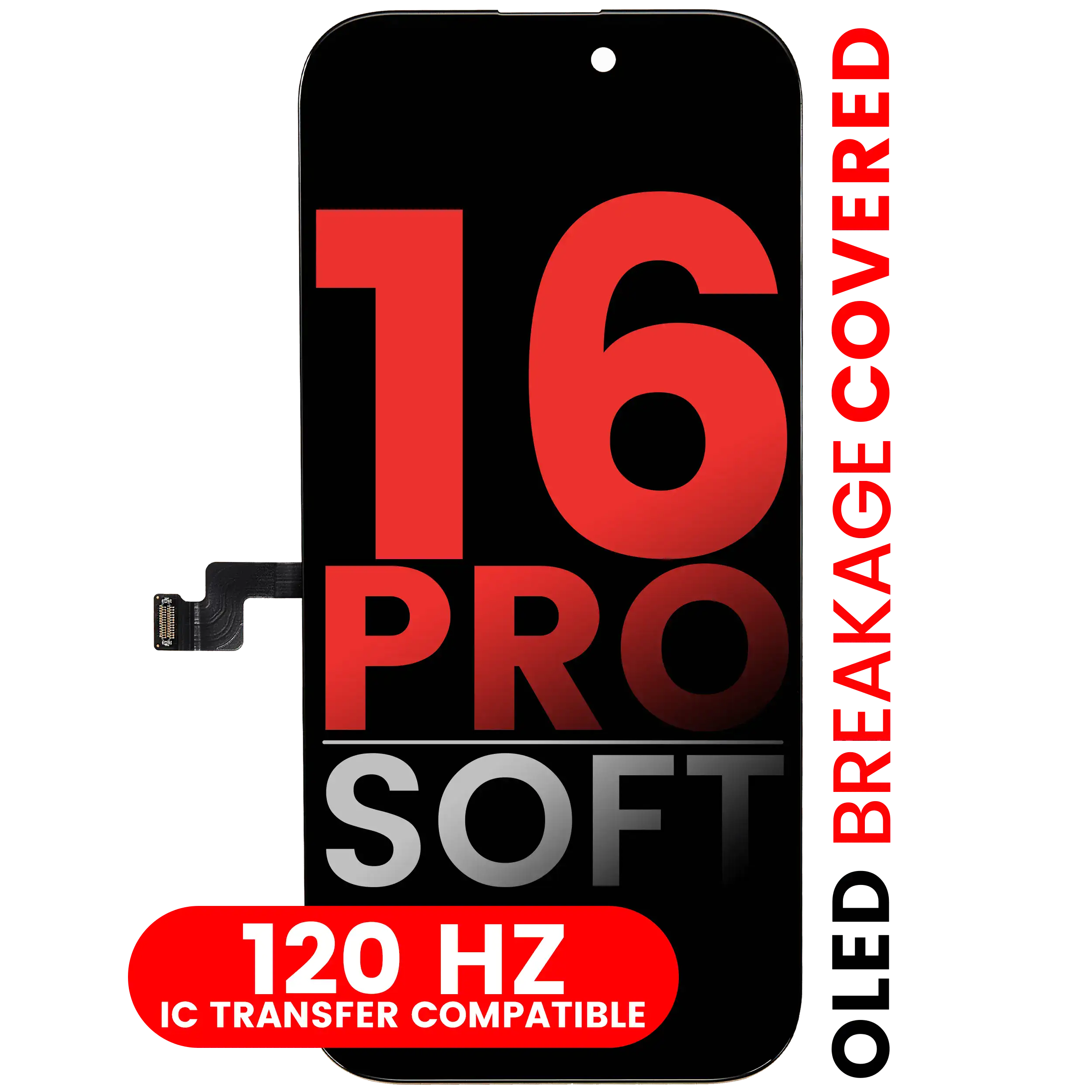 Oled Assembly Compatible For Iphone 16 Pro (Aftermarket Pro: Xo7 Soft) (120Hz)