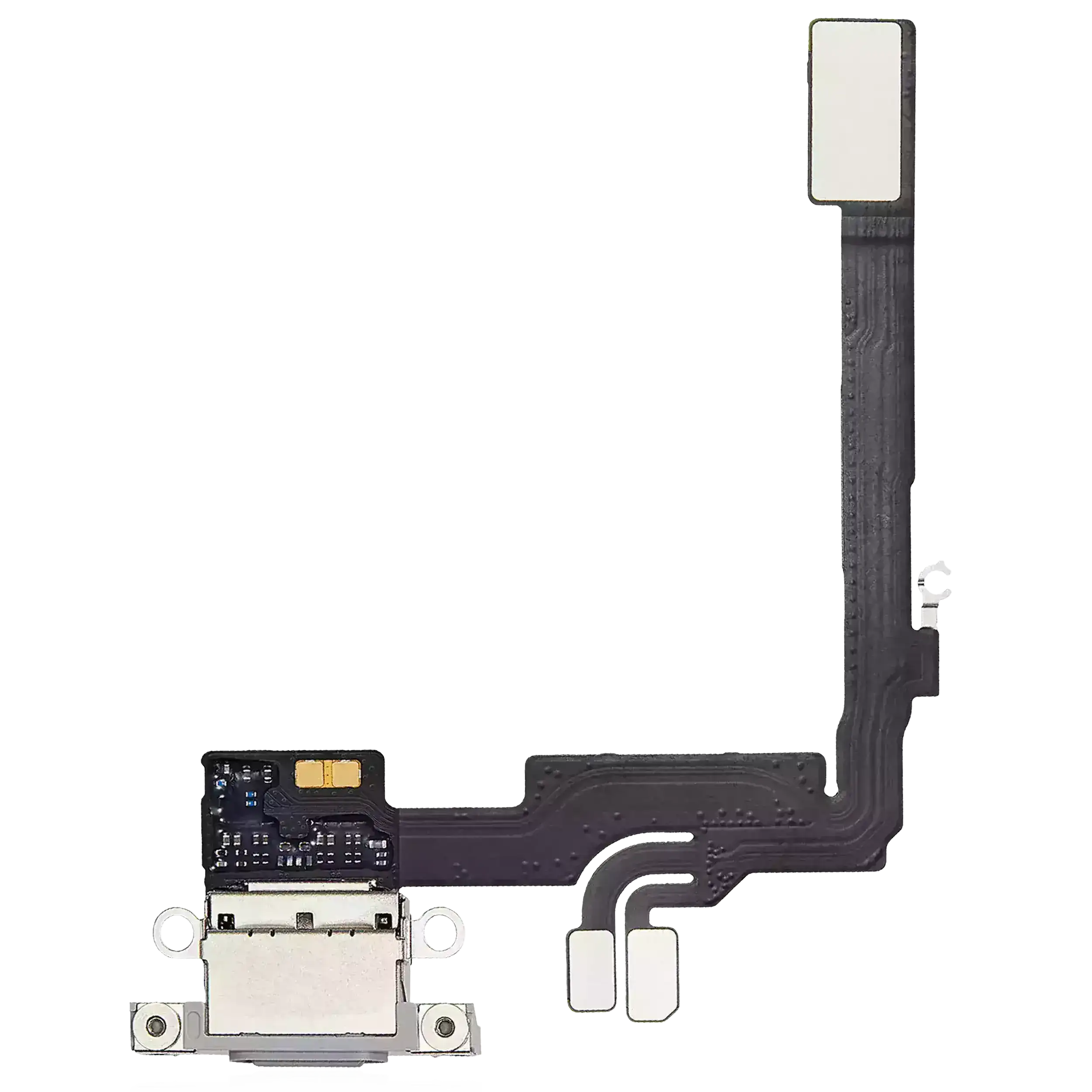 Charging Port Flex Cable With Board Compatible For Iphone 16 Pro (Official - Not Aftermarket) (White Titanium)