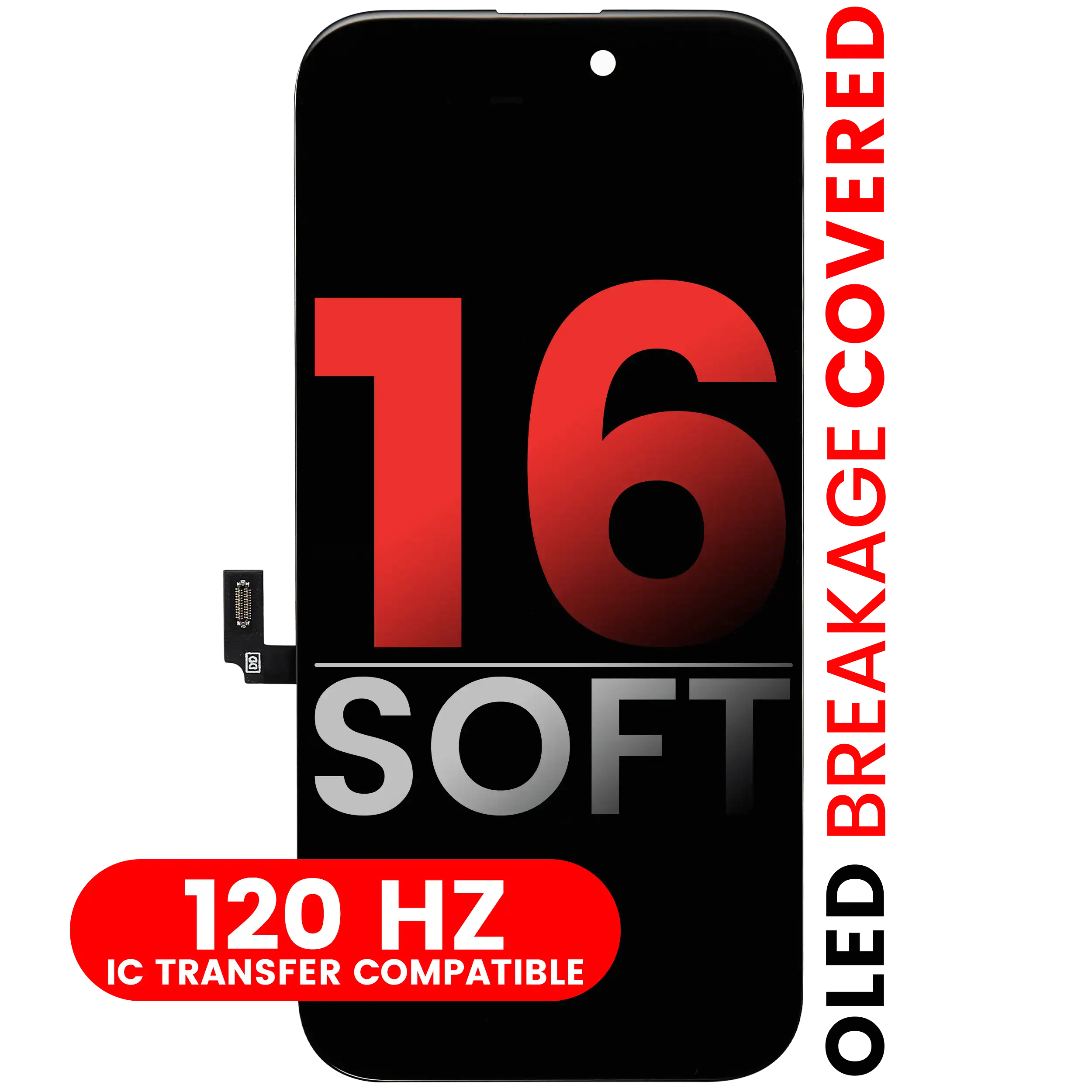 Oled Assembly Compatible For Iphone 16 (Aftermarket Pro: Xo7 Soft)