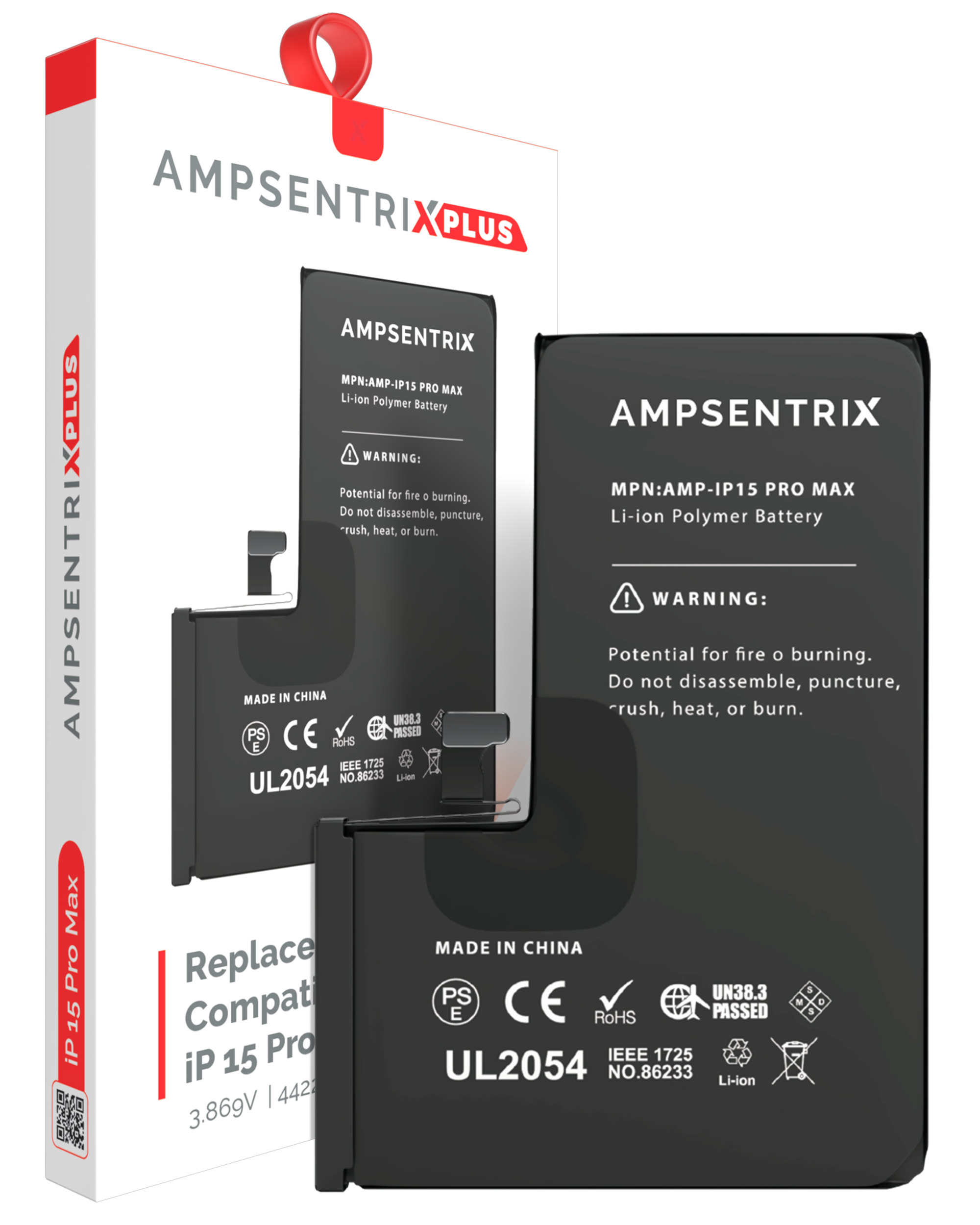 Replacement Battery Compatible For Iphone 15 Pro Max (Ampsentrix Plus)