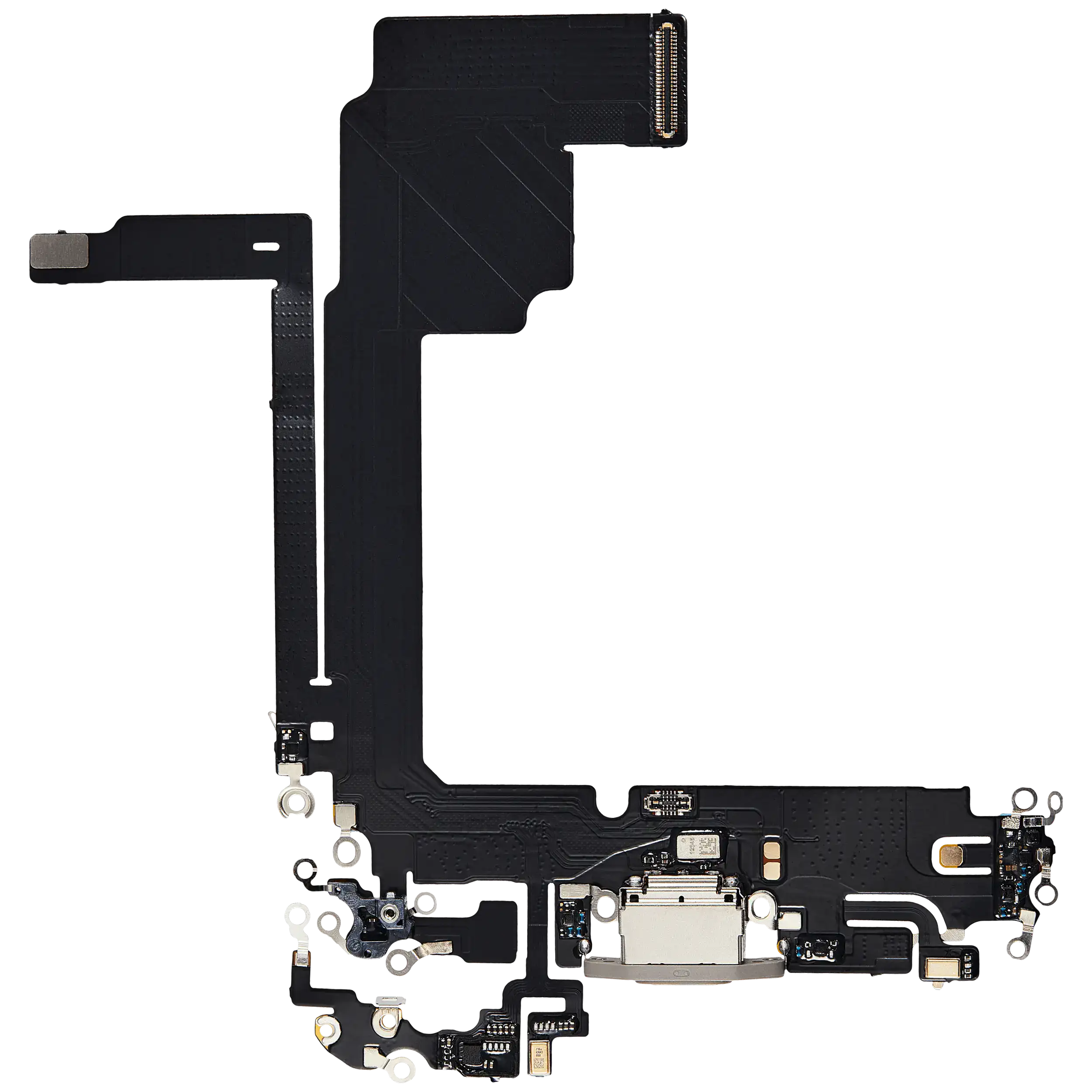 Charging Port Flex Cable Compatible For Iphone 15 Pro Max (Aftermarket Plus) (Natural Titanium)