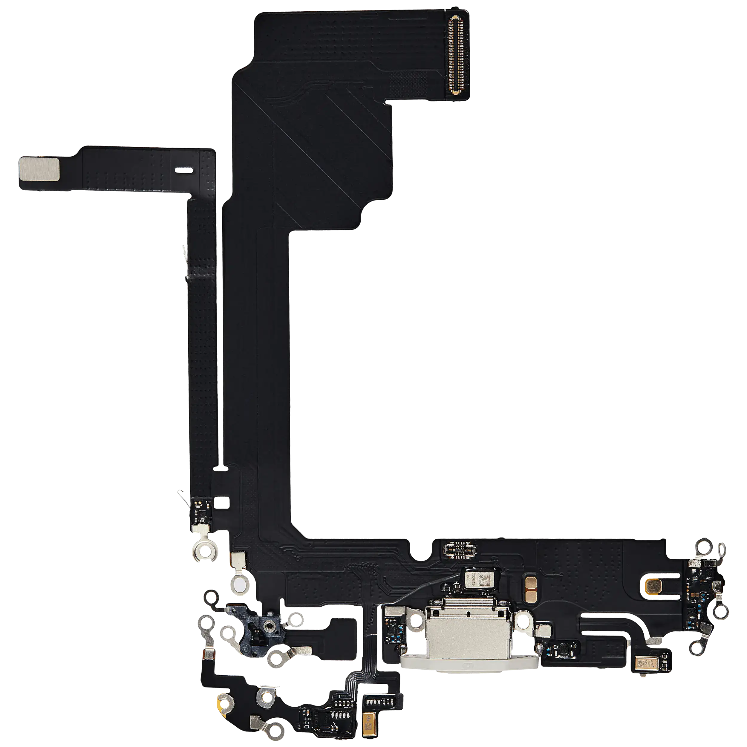 Charging Port Flex Cable Compatible For Iphone 15 Pro Max (Aftermarket Plus) (White Titanium)