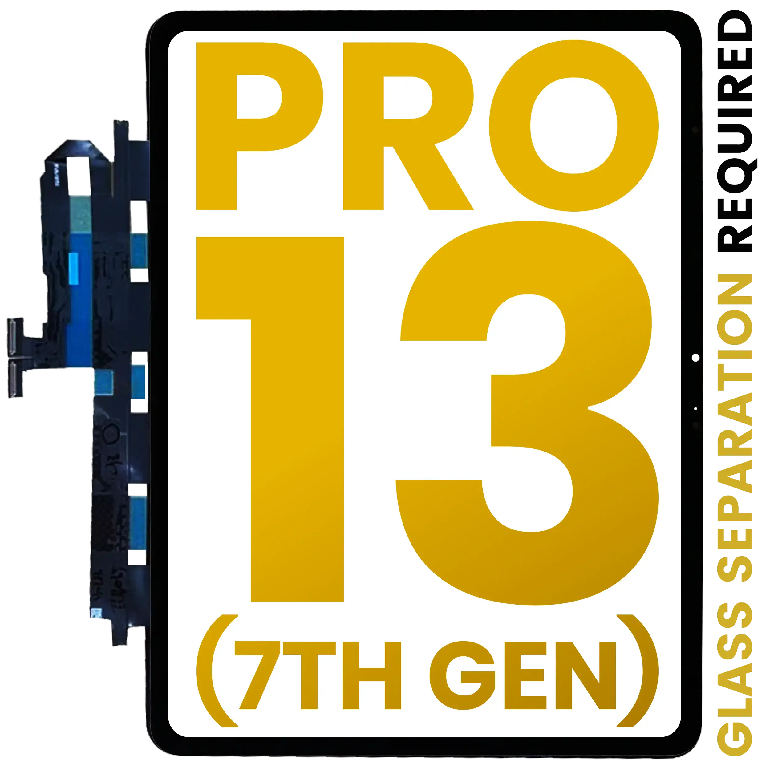 Digitizer Compatible For Compatible For Ipad Pro 13" 7Th Gen (2024) (Glass Separation Required) (Premium) (Black)