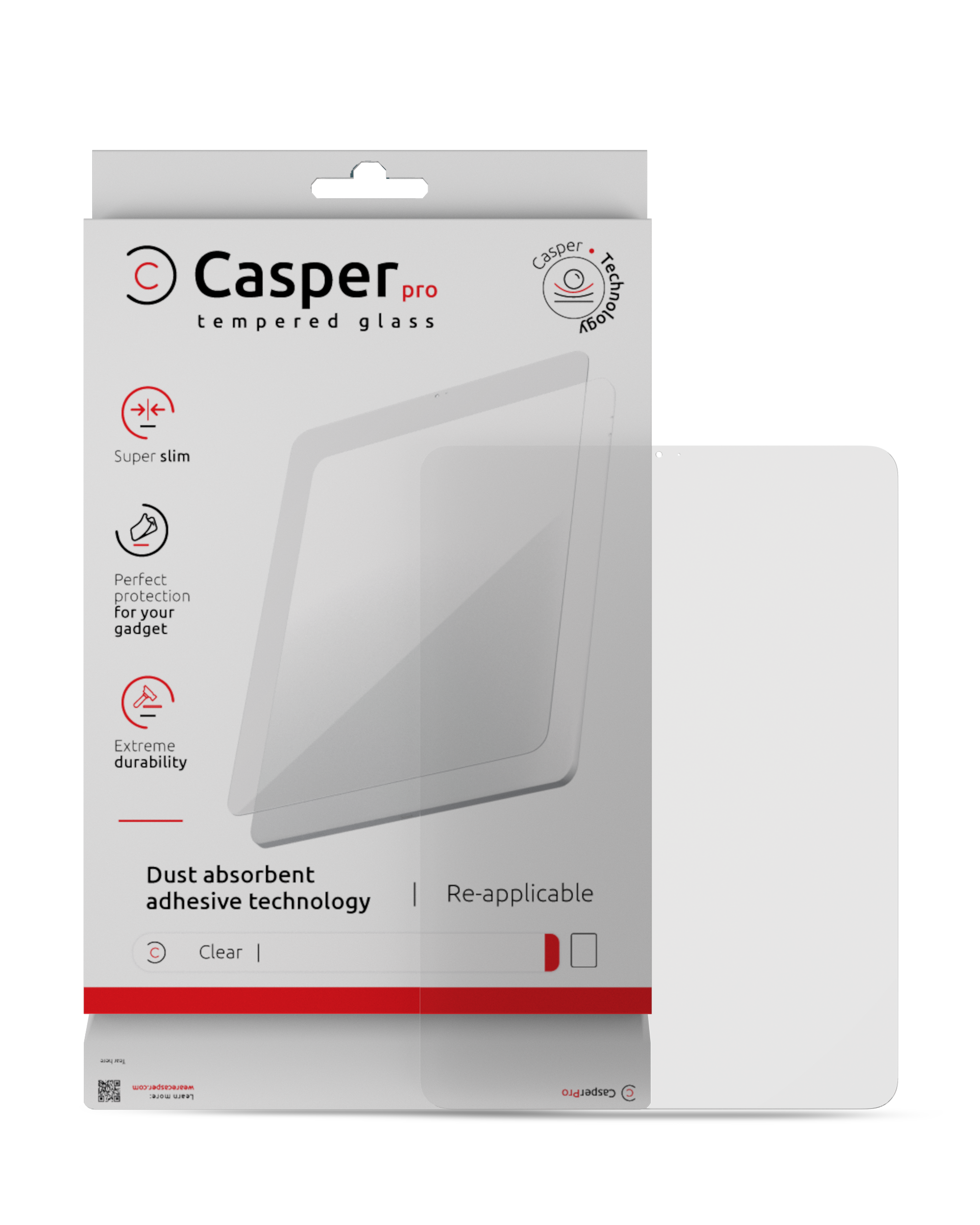 Casper Pro Screen Protector Compatible For Ipad Pro 13" (2024) (Retail Pack) (Clear)