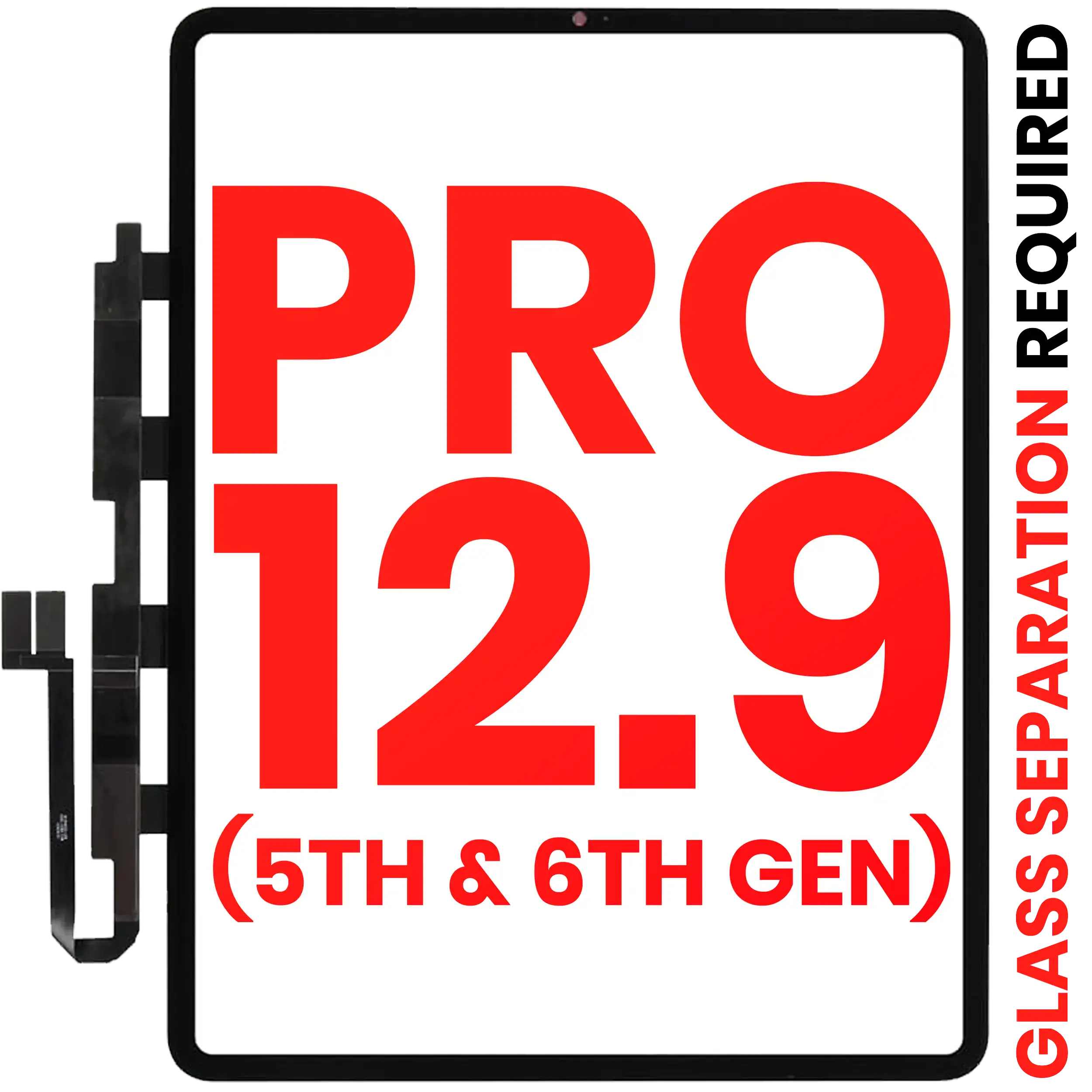 Digitizer Compatible For Ipad Pro 12.9" 5Th Gen (2021) / 12.9" 6Th Gen (2022) (Glass Separation Required) (Aftermarket Plus) (All Colors)
