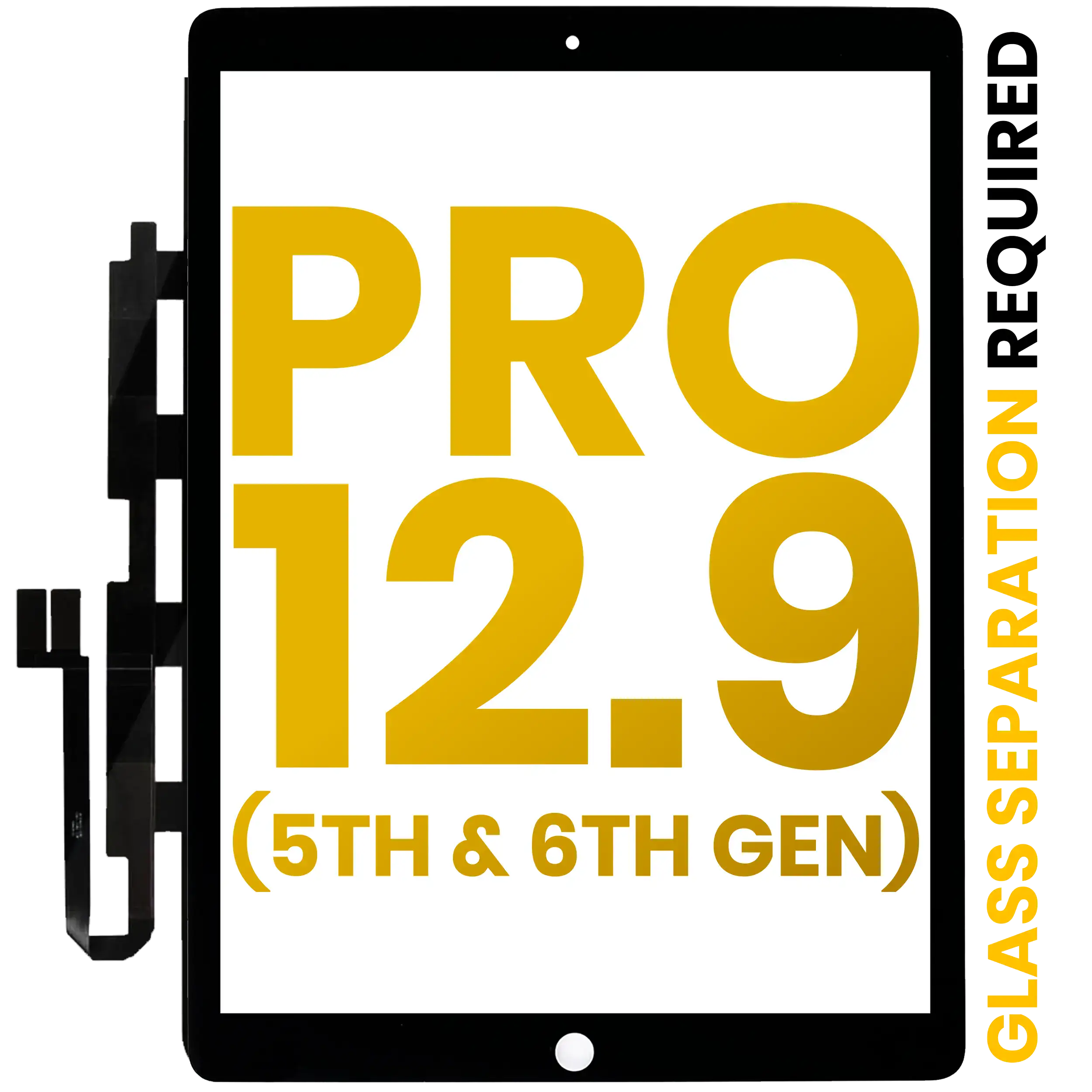 Digitizer Compatible For Ipad Pro 12.9" 5Th Gen (2021) / 12.9" 6Th Gen (2022) (Glass Separation Required) (Premium) (All Colors)