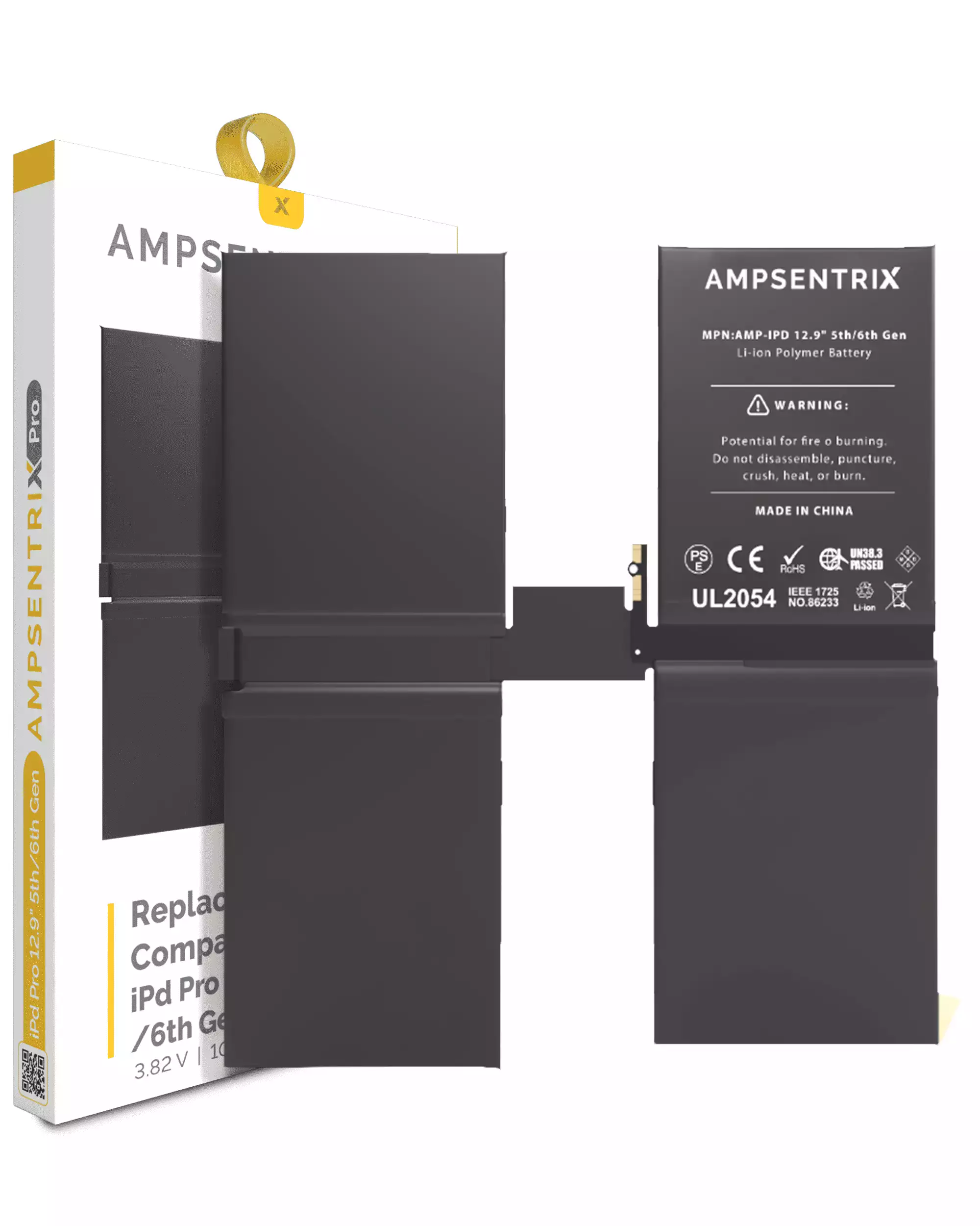 Replacement Battery Compatible For Ipad Pro 12.9" 5Th Gen (2021) / 6Th Gen (2022) (Ampsentrix Pro)
