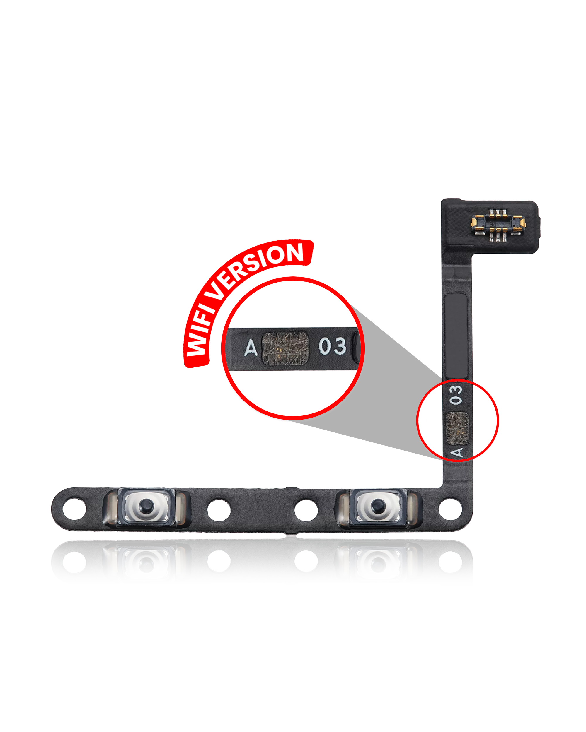Volume Button Flex Cable Compatible For Ipad Pro 12.9" 4Th Gen (2020) (Wifi Version)