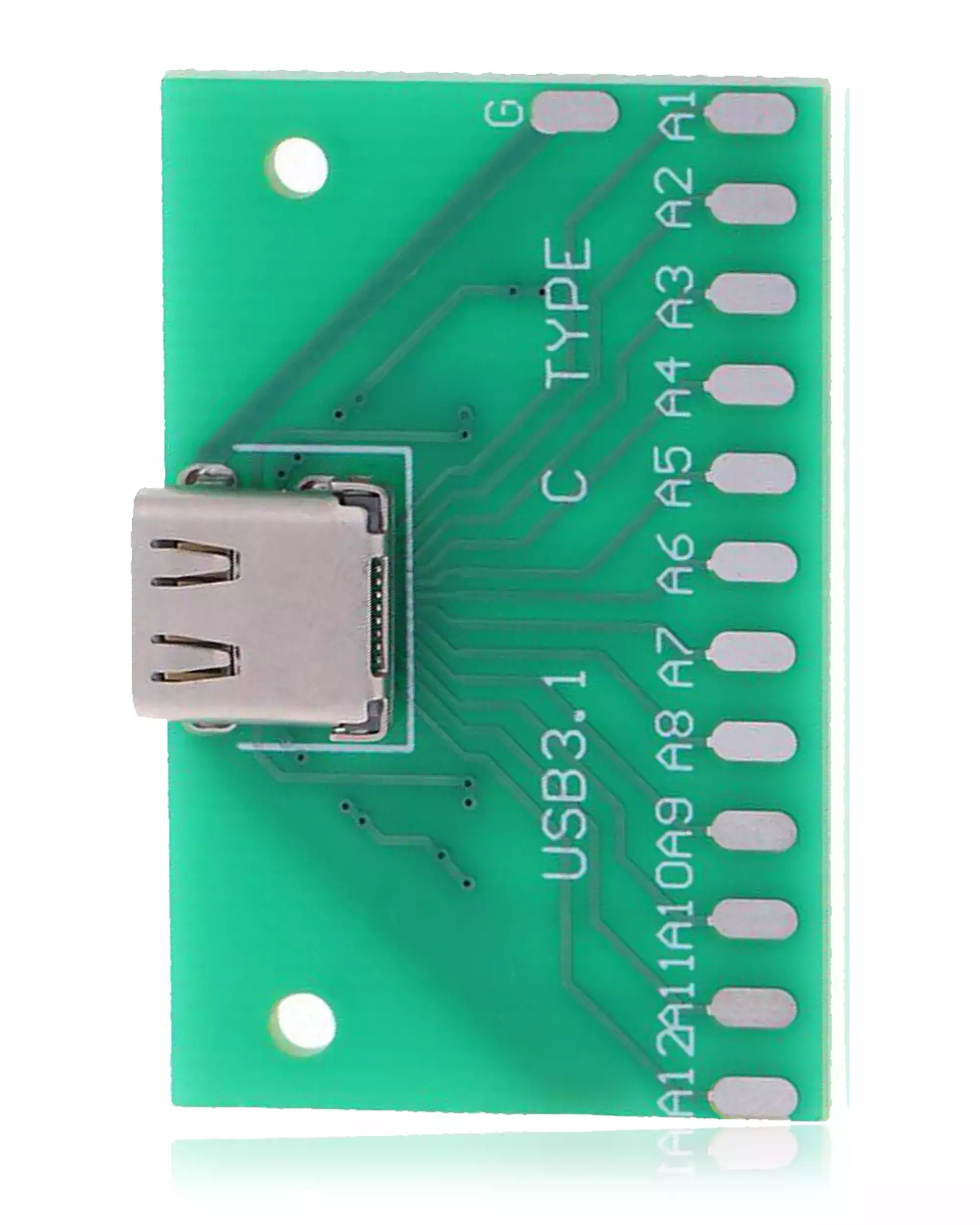 Type-C Female Test Board Usb 3.1 With Pcb 24P Connector Adapter For Measuring Current Conduction