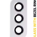 Back Camera Lens With Bezel Ring Compatible For Samsung Galaxy S22 / S22 Plus (White)