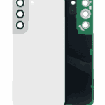 Back Cover Glass With Camera Lens Compatible For Samsung Galaxy S22 5G (No Logo) (Aftermarket Plus) (White)