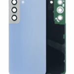 Back Cover Glass With Camera Lens Compatible For Samsung Galaxy S22 5G (No Logo) (Aftermarket Plus) (Sky Blue)