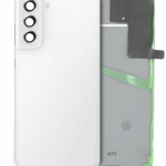 Back Cover Glass With Camera Lens Compatible For Samsung Galaxy S21 Fe (Service Pack) (White)