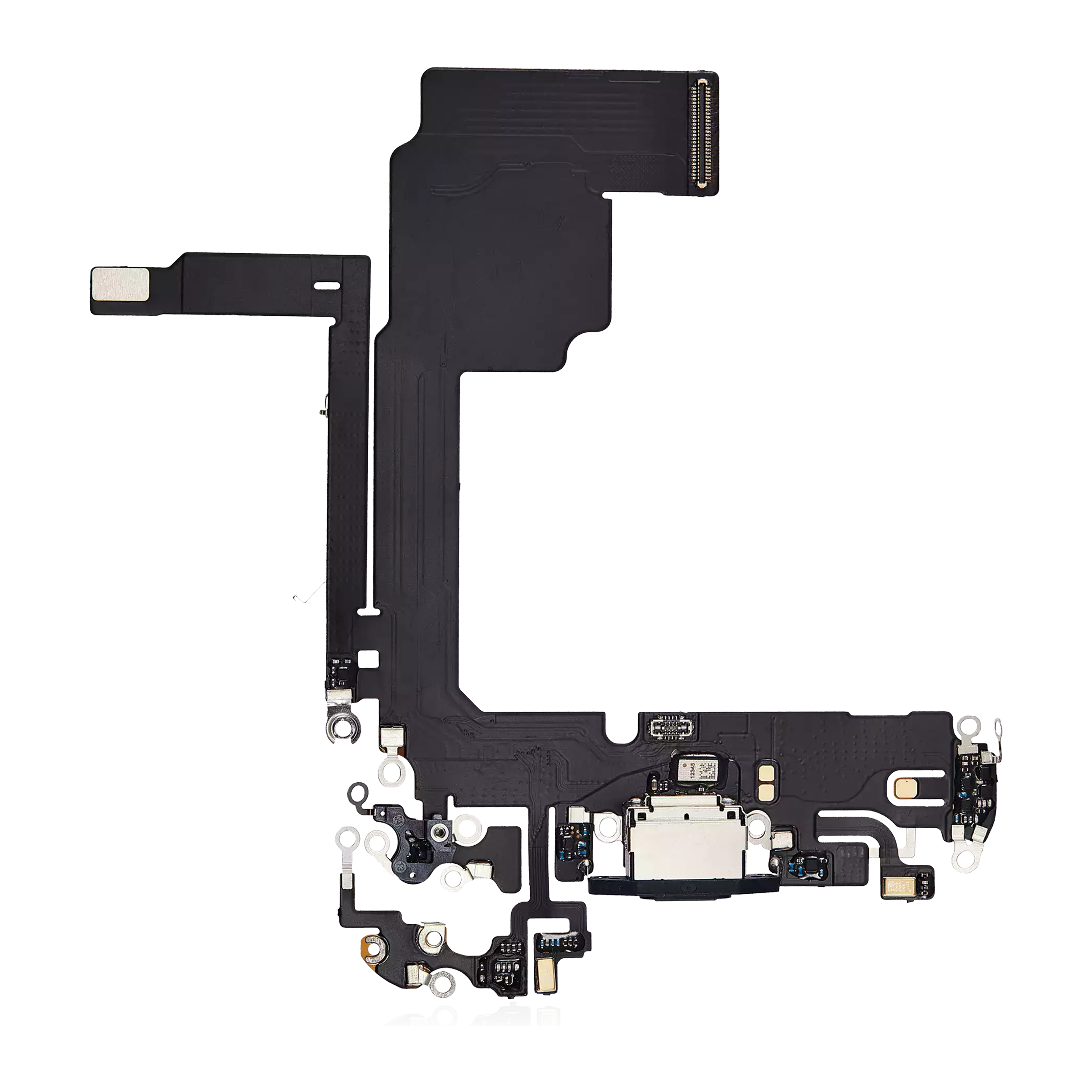 Charging Port Flex Cable Compatible For Iphone 15 Pro (Aftermarket Plus) (Blue Titanium)