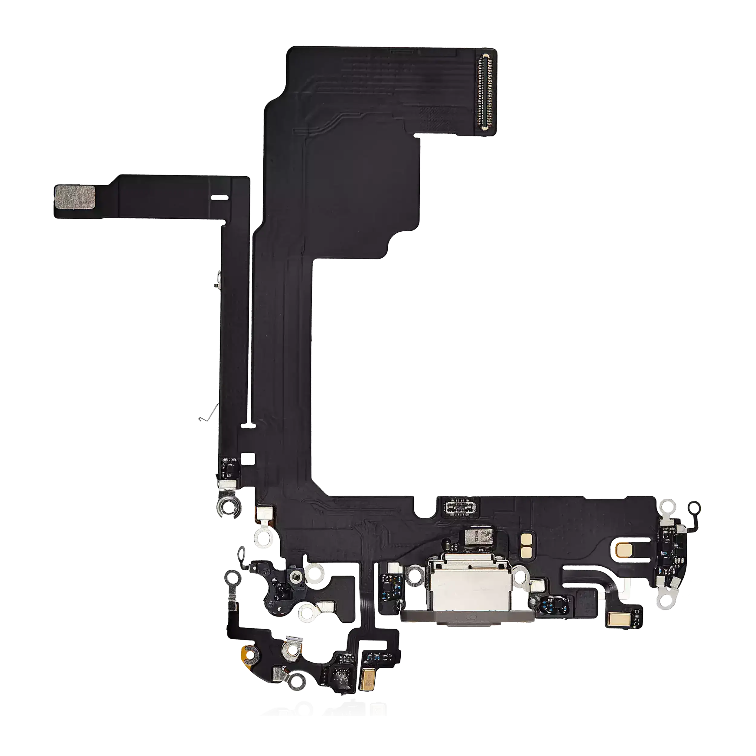 Charging Port Flex Cable Compatible For Iphone 15 Pro (Aftermarket Plus) (Natural Titanium)