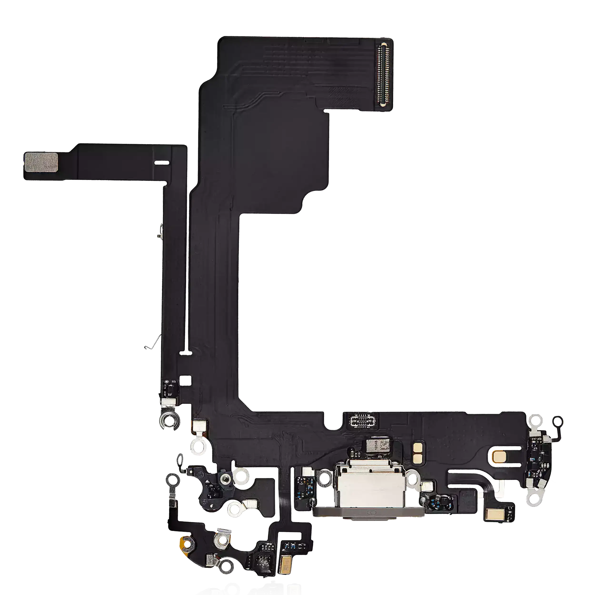 Charging Port Flex Cable Compatible For Iphone 15 Pro (Premium) (Natural Titanium)