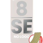 Back Glass With 3M Adhesive Compatible For Iphone 8 / Se (2020) (No Logo / Large Camera Hole) (Gold)