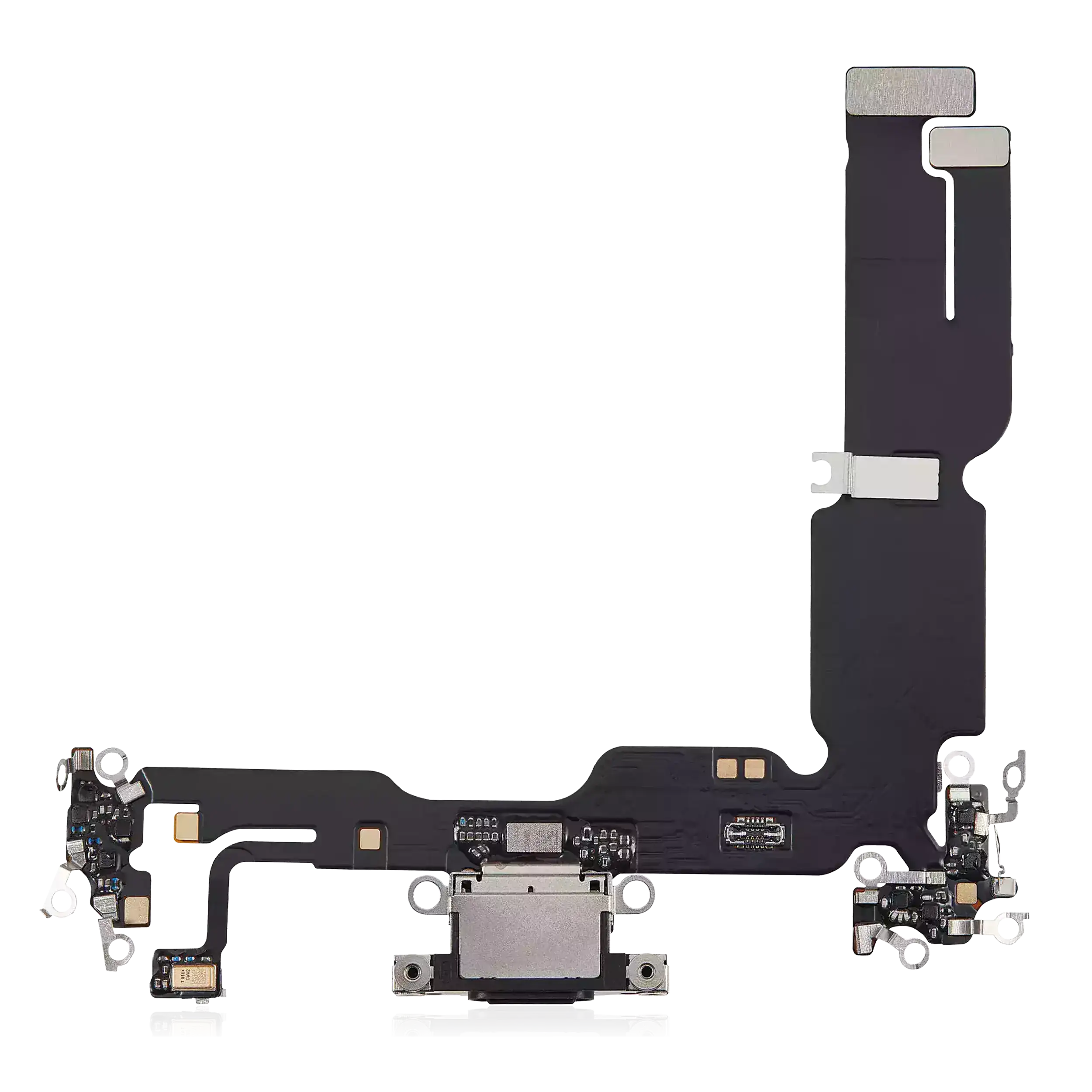 Charging Port Flex Cable Compatible For Iphone 15 Plus (Aftermarket Plus) (Black)