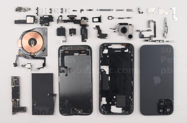 Charging Port Flex Cable With Board Compatible For Iphone 15 (Official - Not Aftermarket) (Yellow)