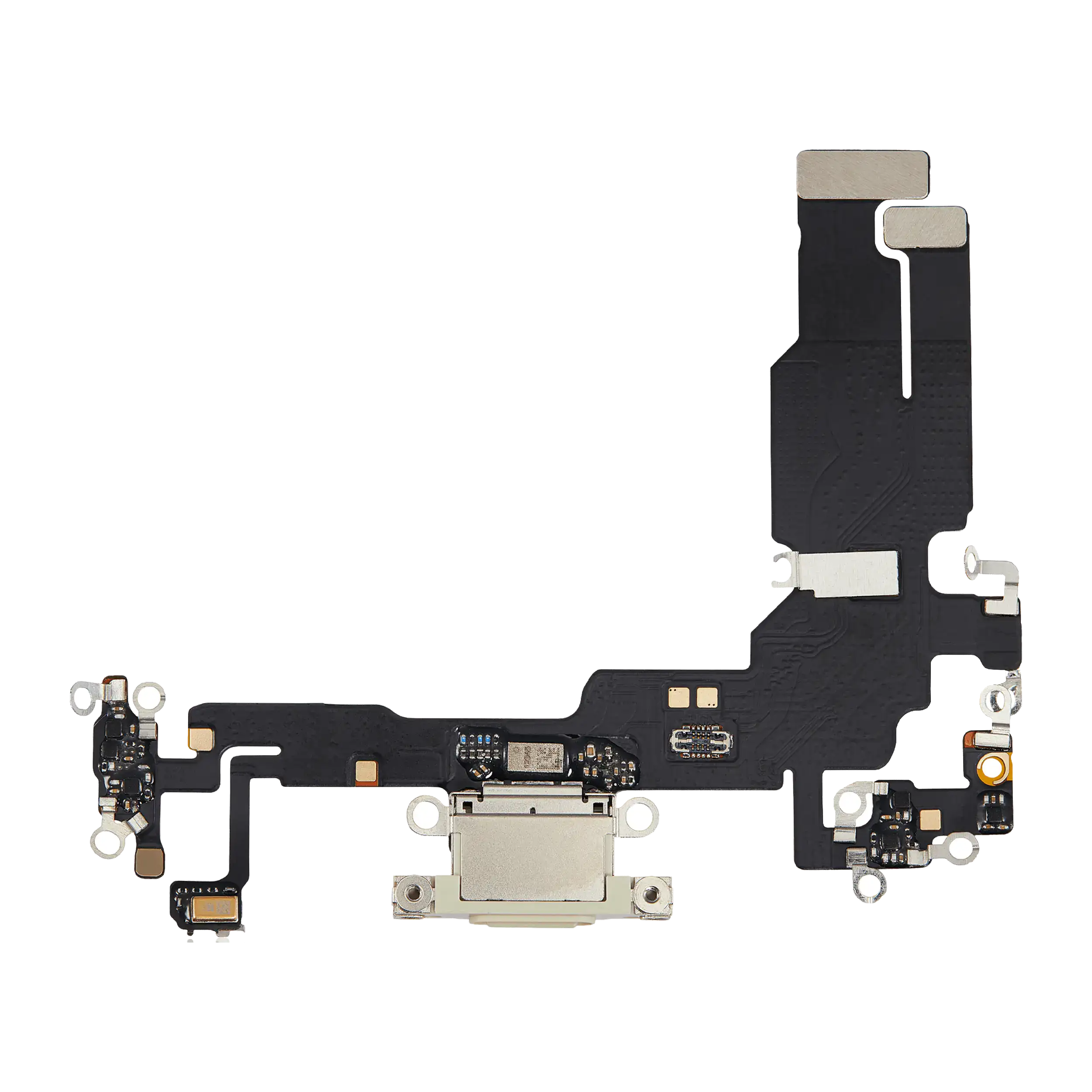 Charging Port Flex Cable Compatible For Iphone 15 (Aftermarket Plus) (Yellow)