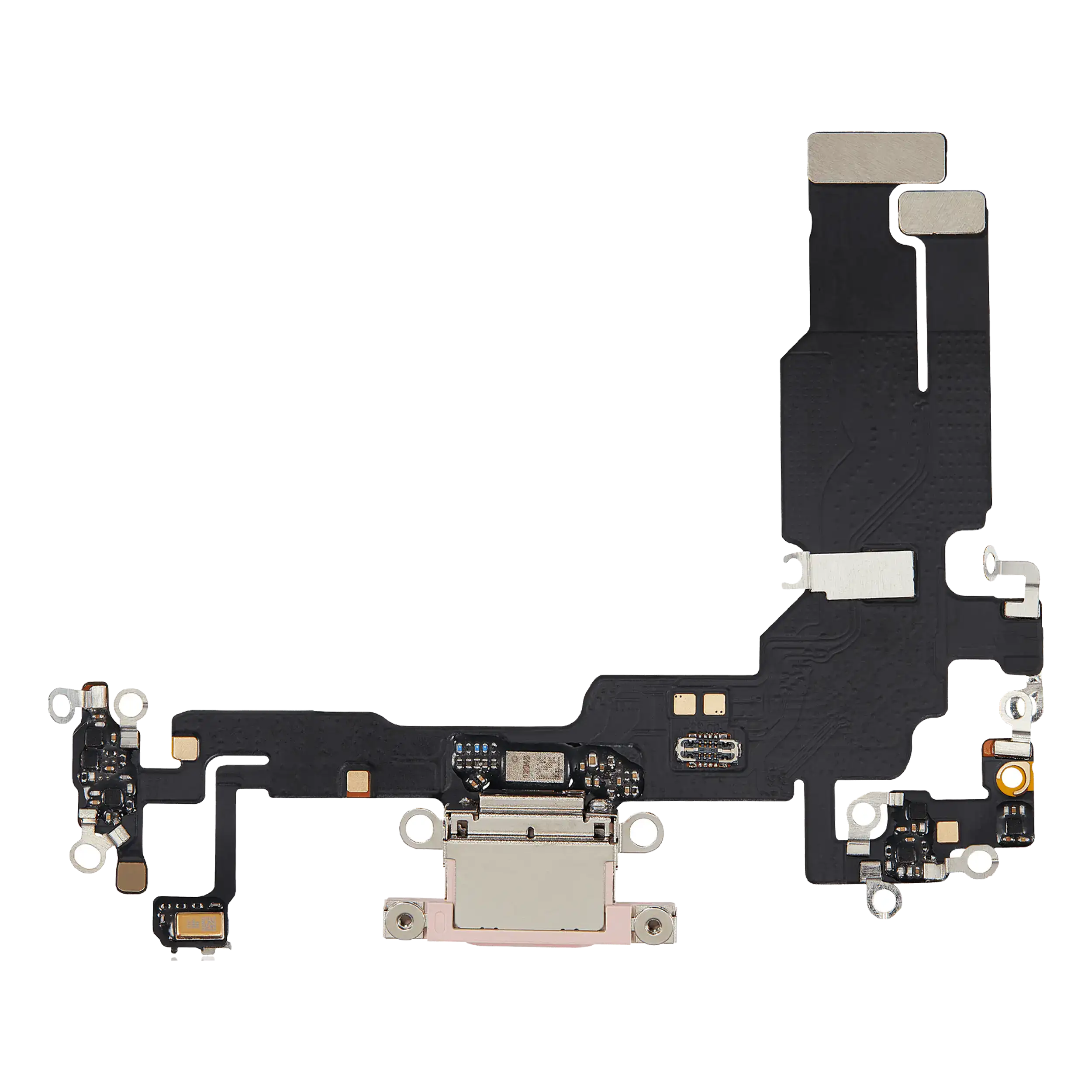 Charging Port Flex Cable Compatible For Iphone 15 (Aftermarket Plus) (Pink)