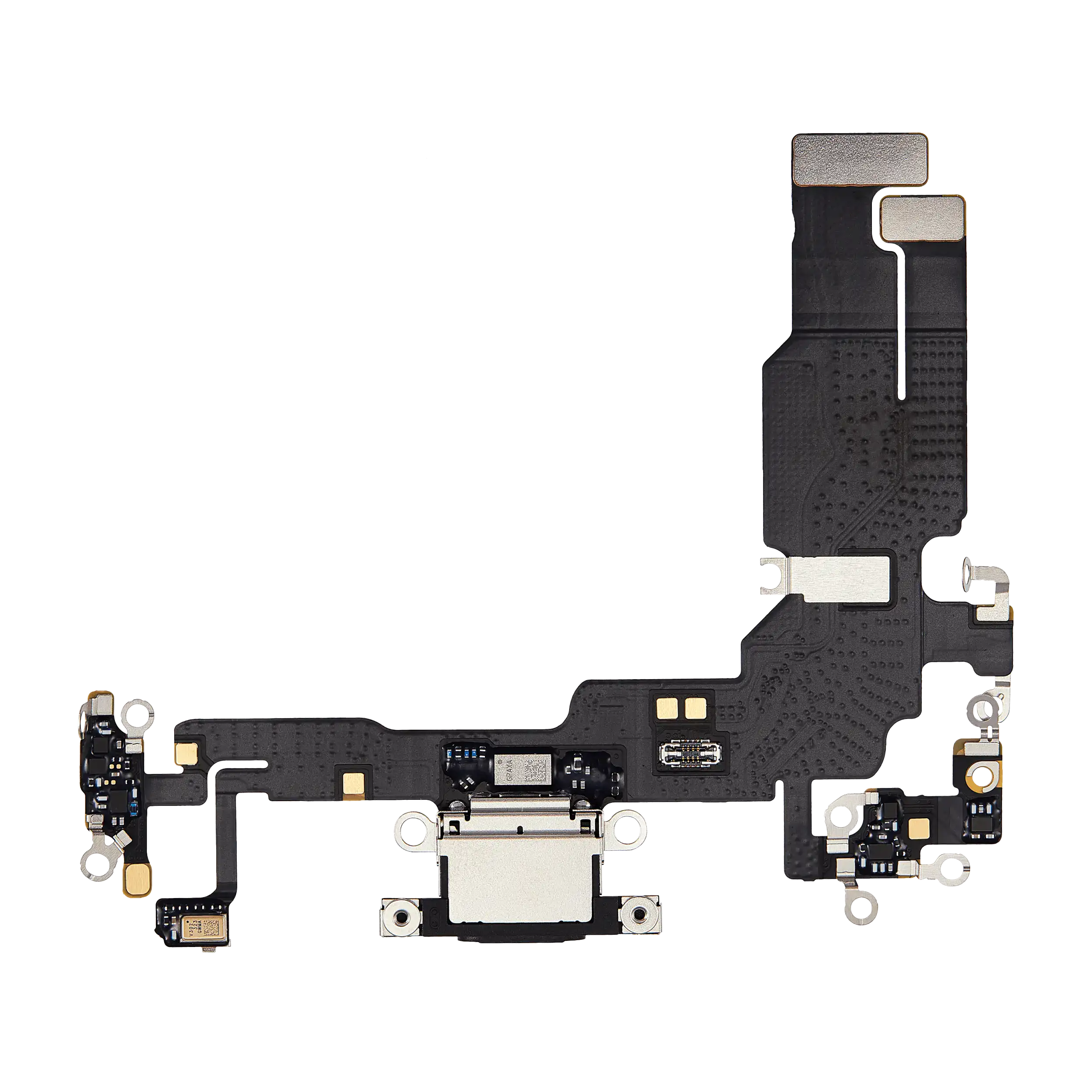 Charging Port Flex Cable Compatible For Iphone 15 (Premium) (Black)