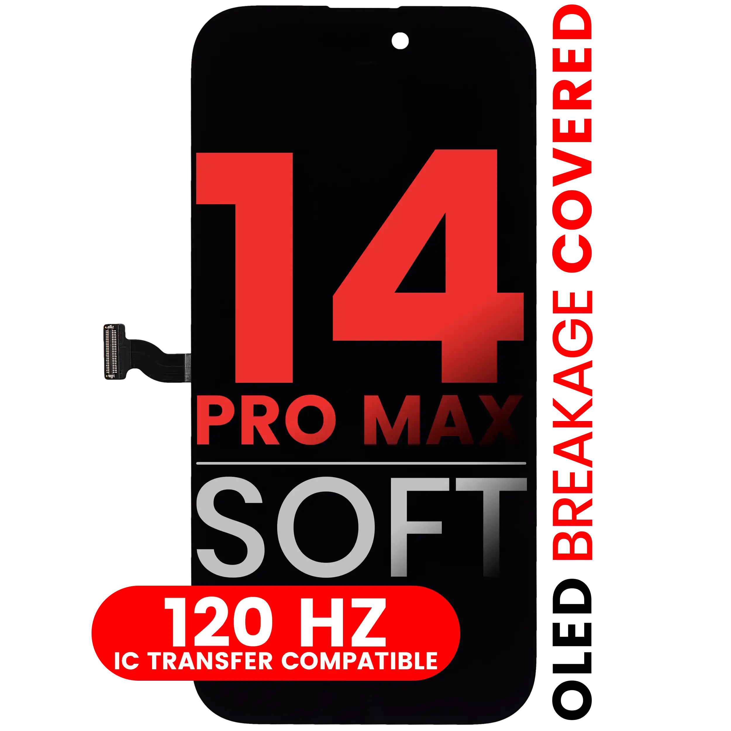 Oled Assembly Compatible For Iphone 14 Pro Max (Aftermarket Pro: Xo7 Soft)