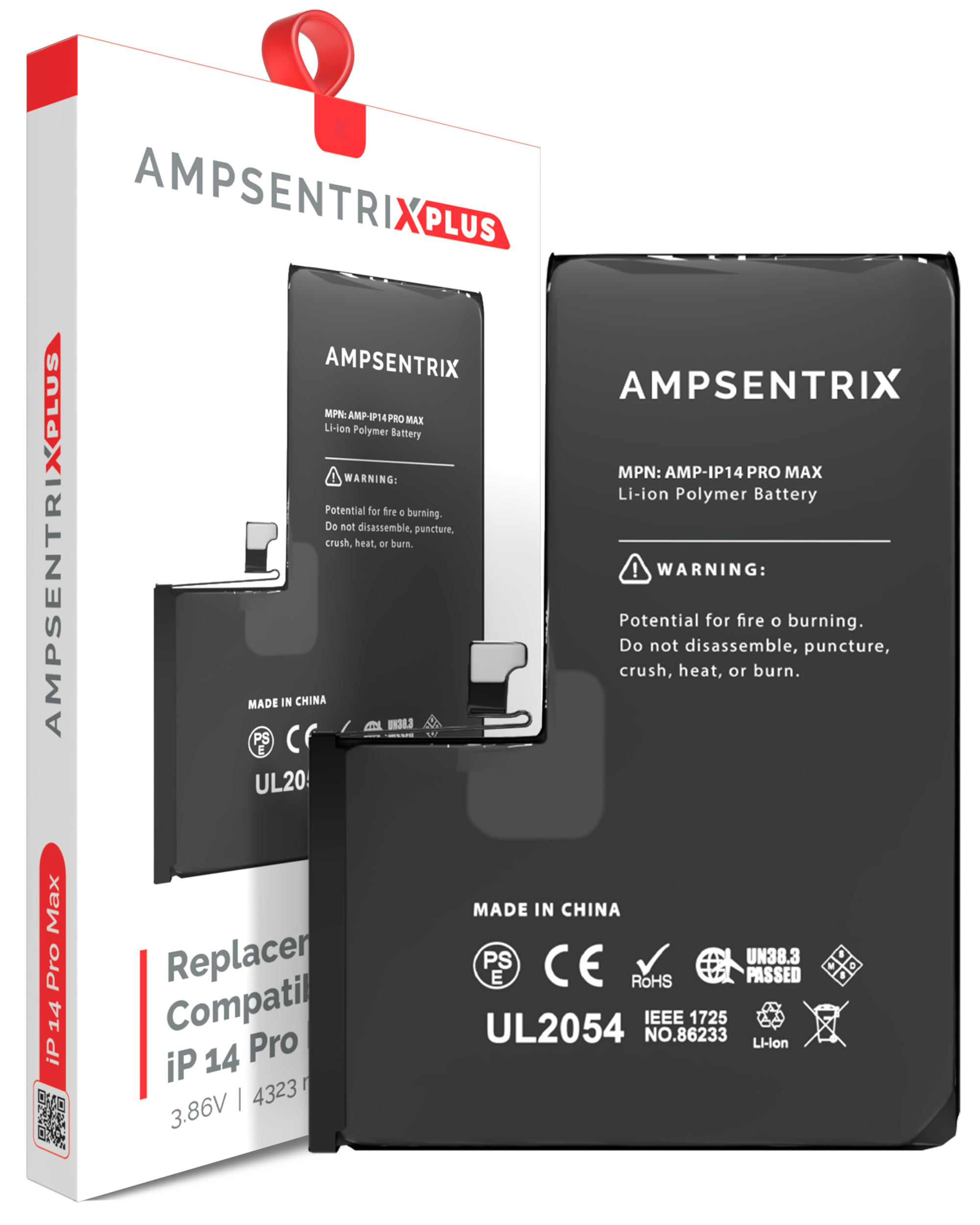 Replacement Battery Compatible For Iphone 14 Pro Max (Ampsentrix Plus)