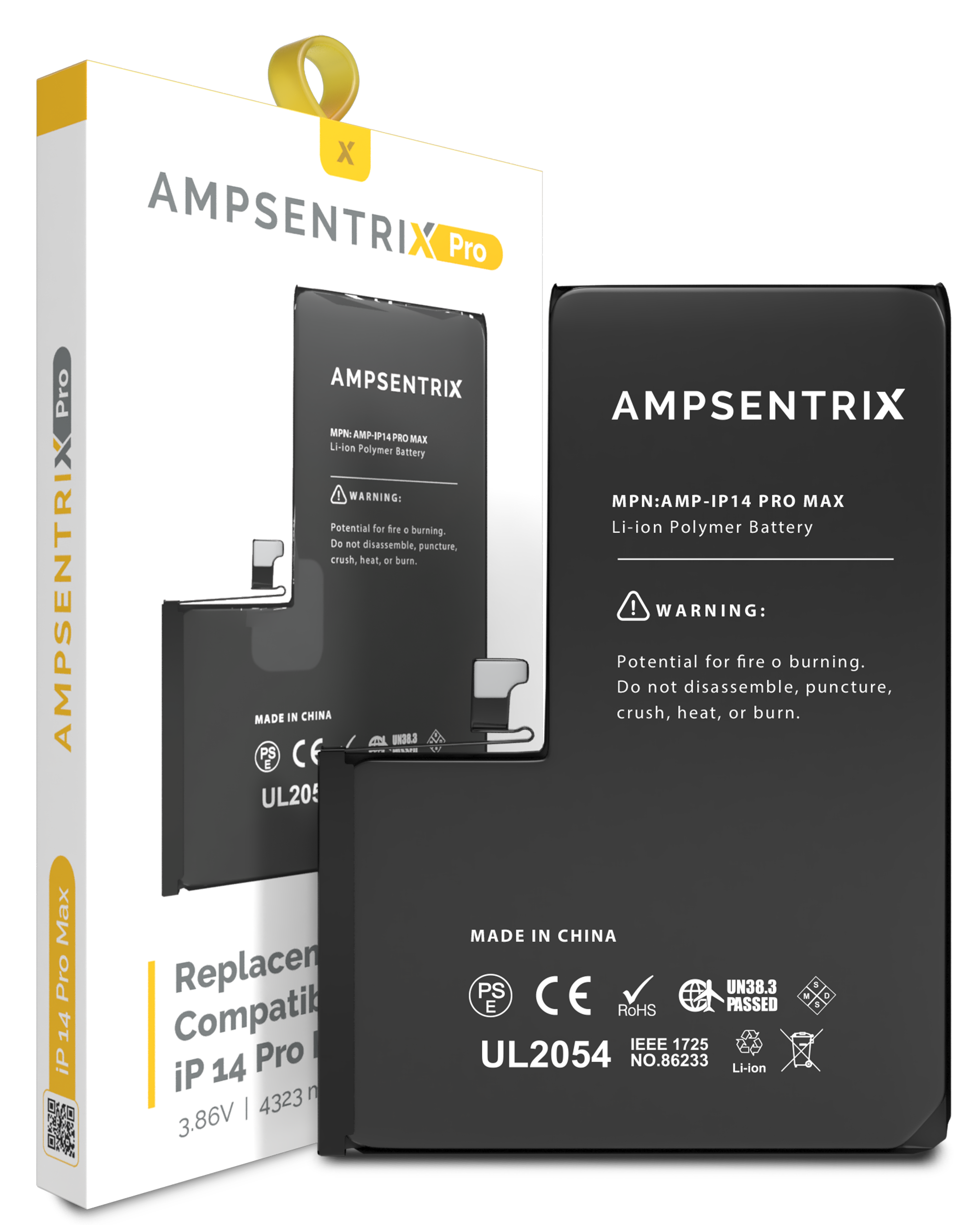 Replacement Battery Compatible For Iphone 14 Pro Max (Ampsentrix Pro)