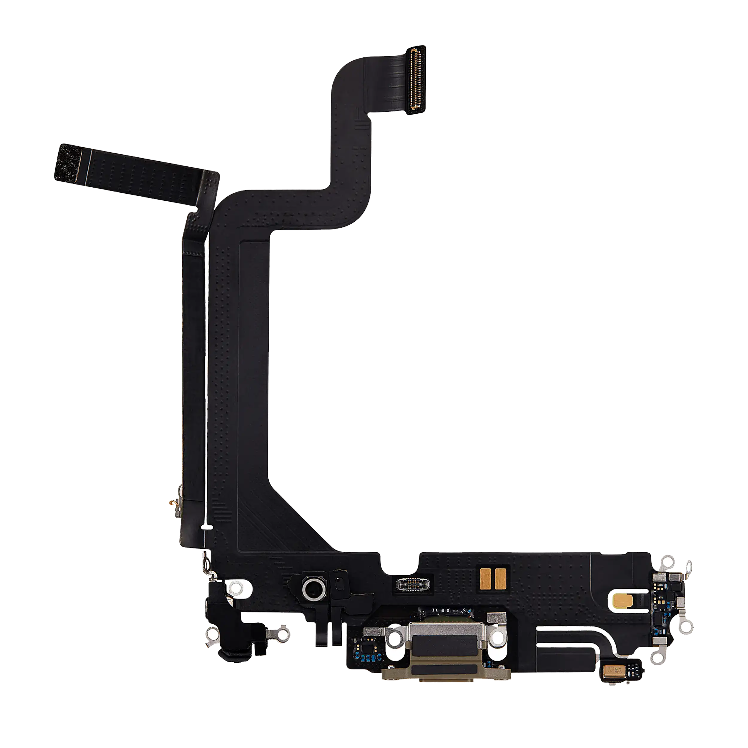Charging Port Flex Cable Compatible For Iphone 14 Pro Max (Used  Pull) (Gold)