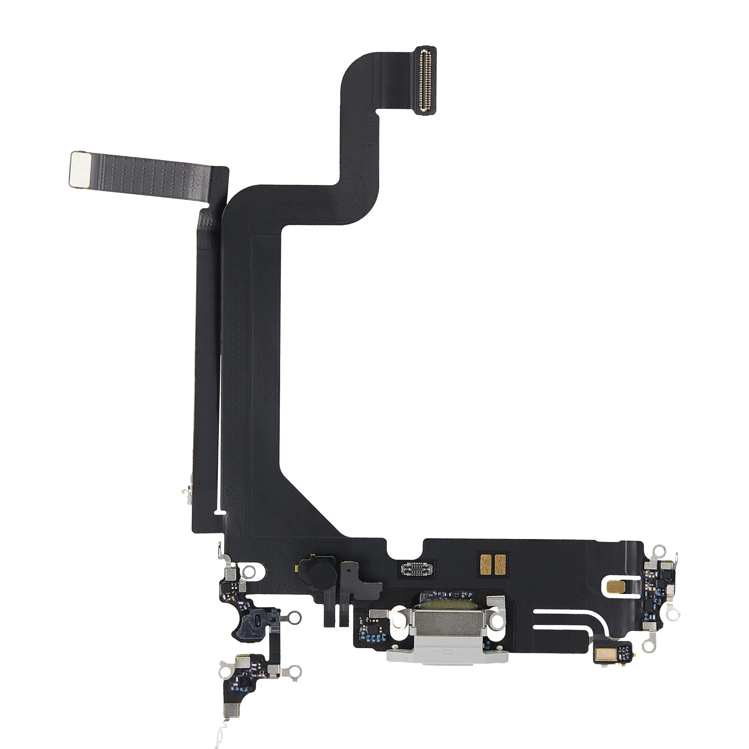 Charging Port Flex Cable Compatible For Iphone 14 Pro Max (Premium) (Silver)