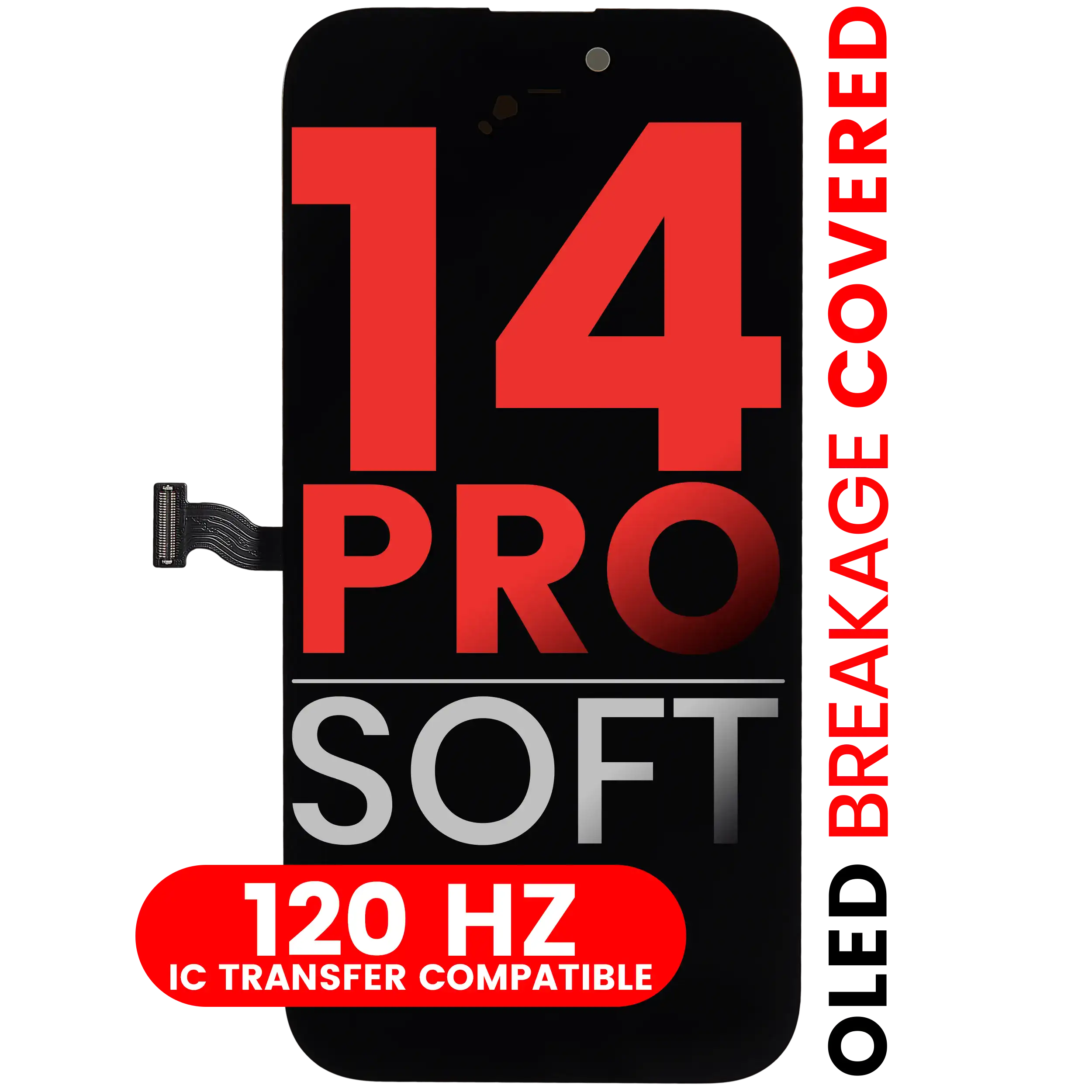 Oled Assembly Compatible For Iphone 14 Pro (Aftermarket Pro: Xo7 Soft) (120Hz)