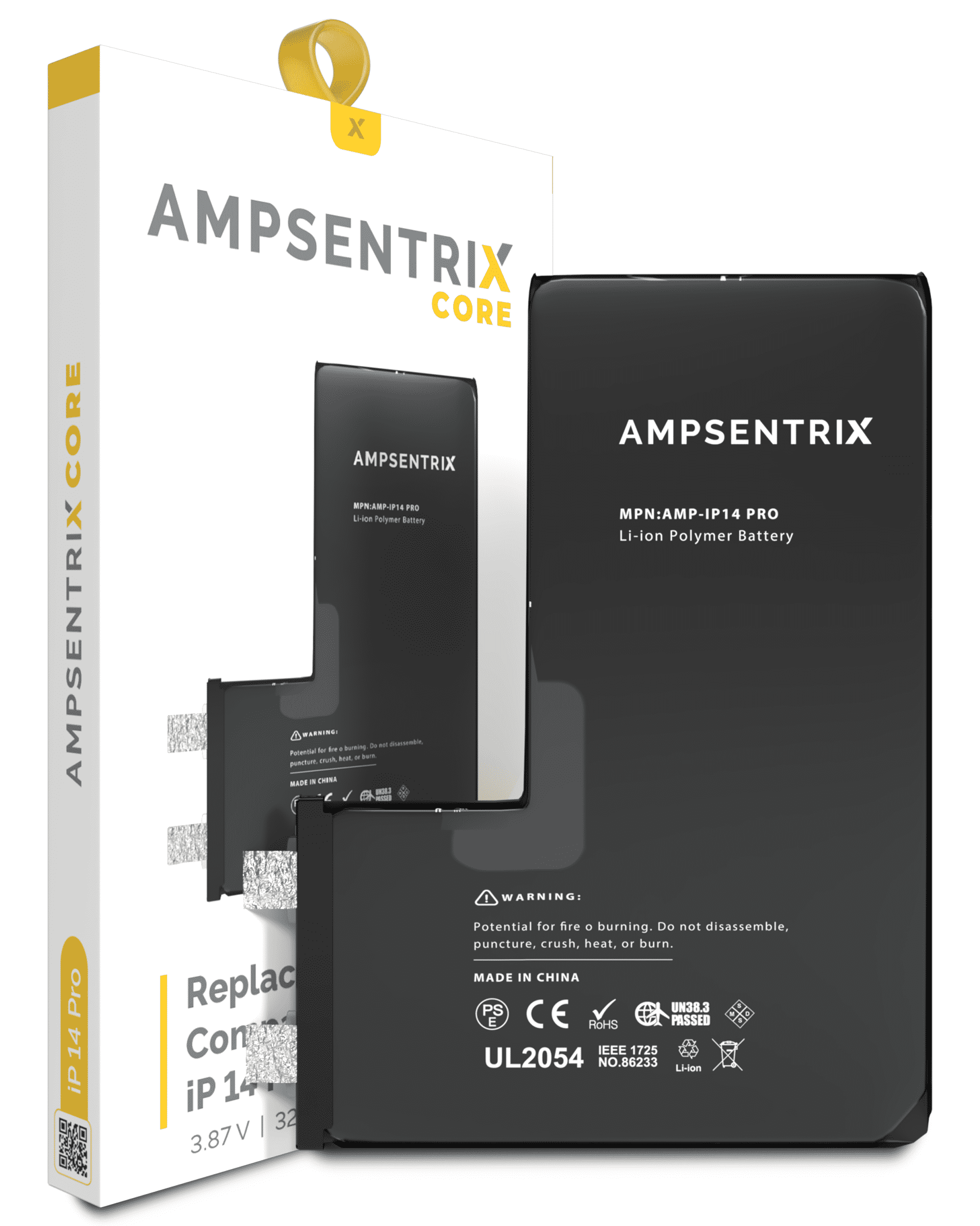 Replacement Battery Core Compatible For Iphone 14 Pro (Spot Welding Required) (Ampsentrix Core)