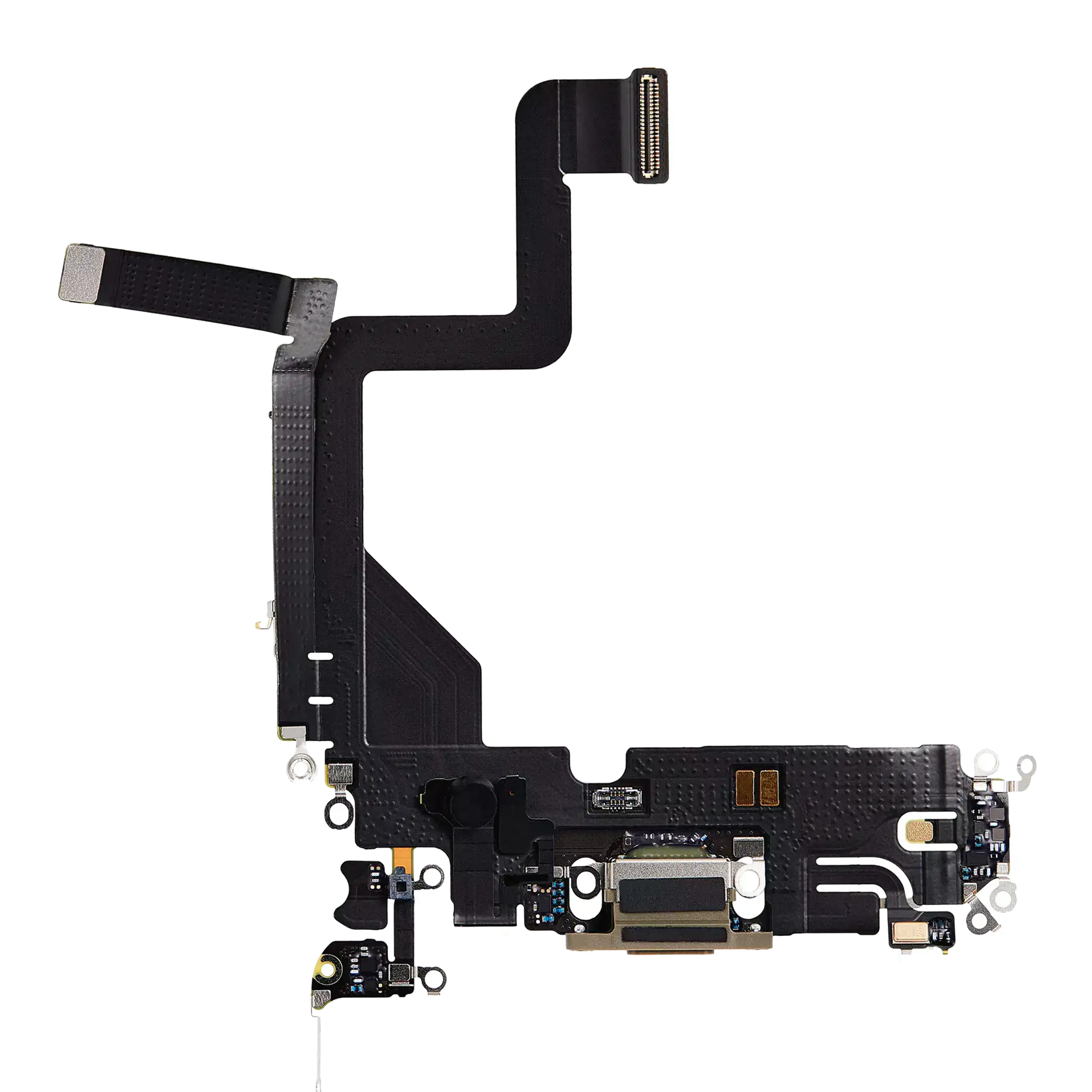 Charging Port Flex Cable Compatible For Iphone 14 Pro (Aftermarket Plus) (Gold)