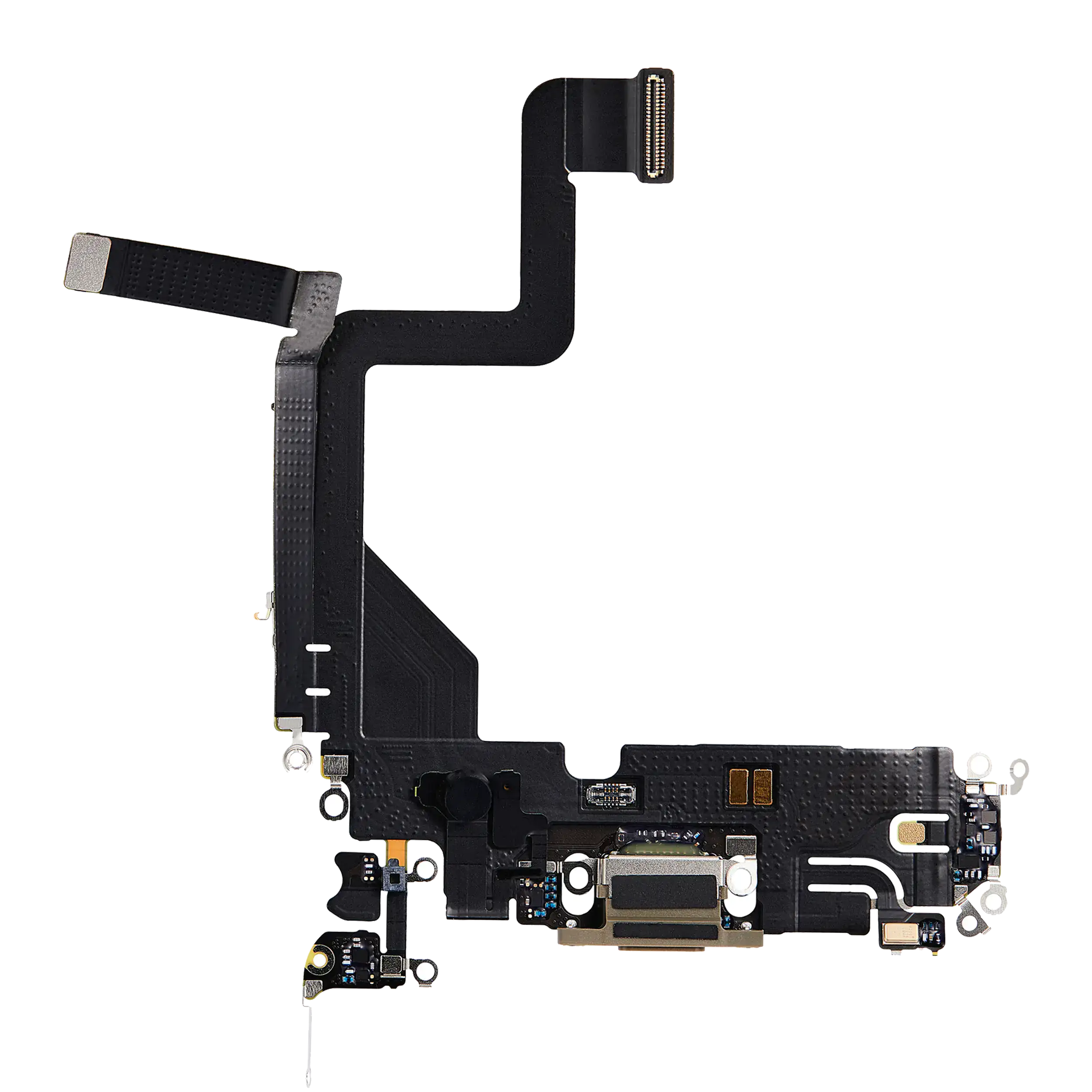 Charging Port Flex Cable Compatible For Iphone 14 Pro (Premium) (Gold)