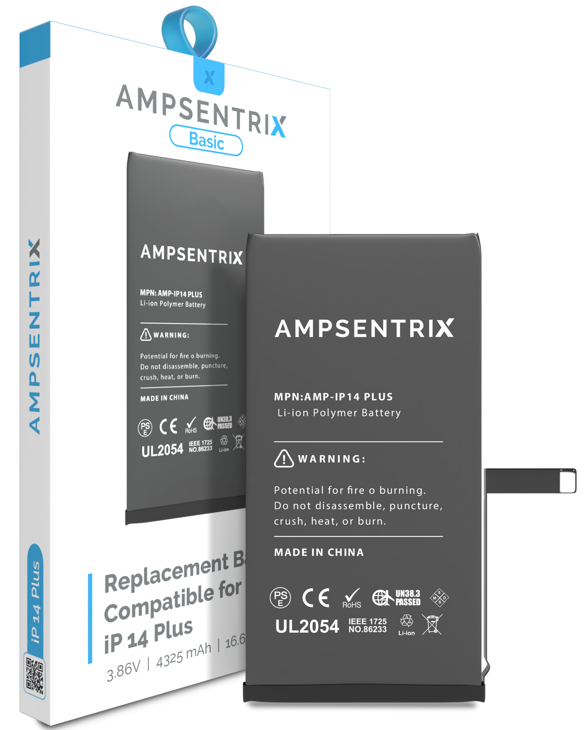 Replacement Battery Compatible For Iphone 14 Plus (Ampsentrix Basic)