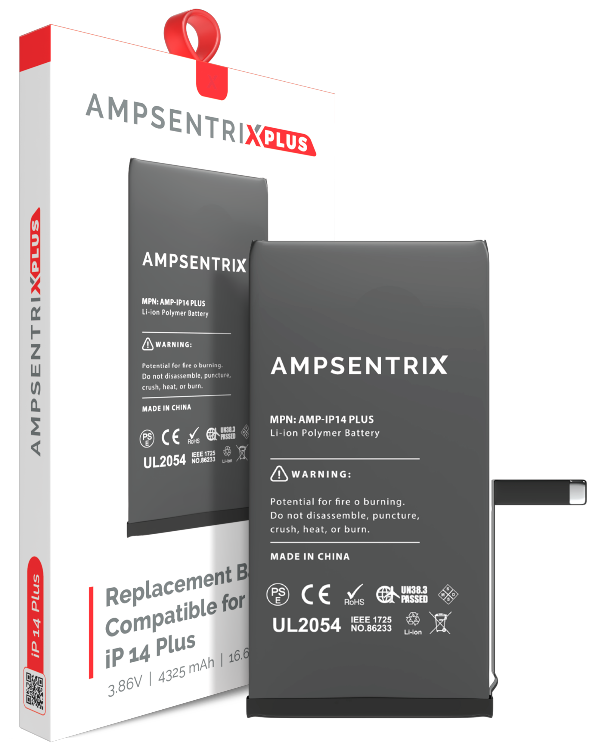 Replacement Battery Compatible For Iphone 14 Plus (Ampsentrix Plus)