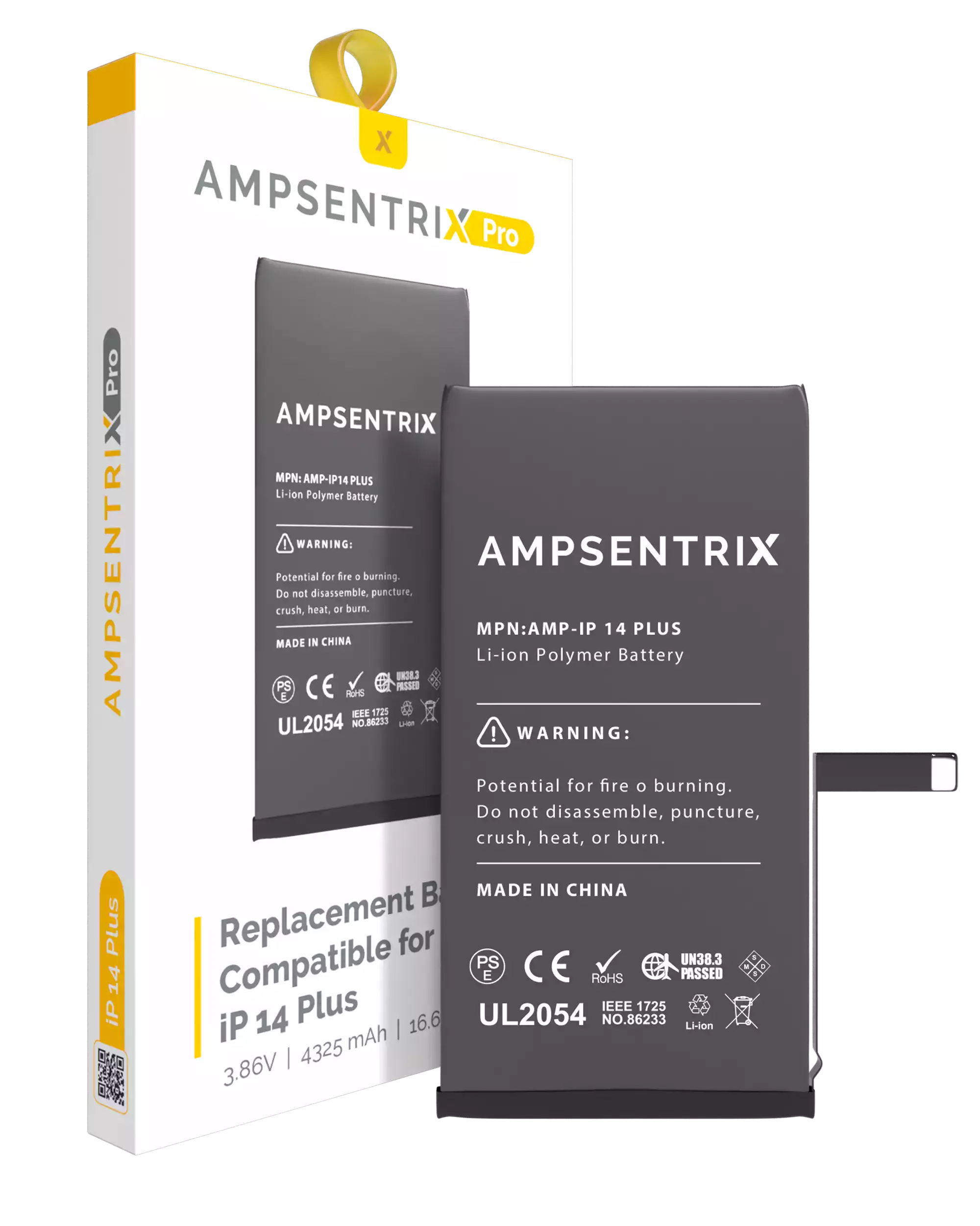 Replacement Battery Compatible For Iphone 14 Plus (Ampsentrix Pro)