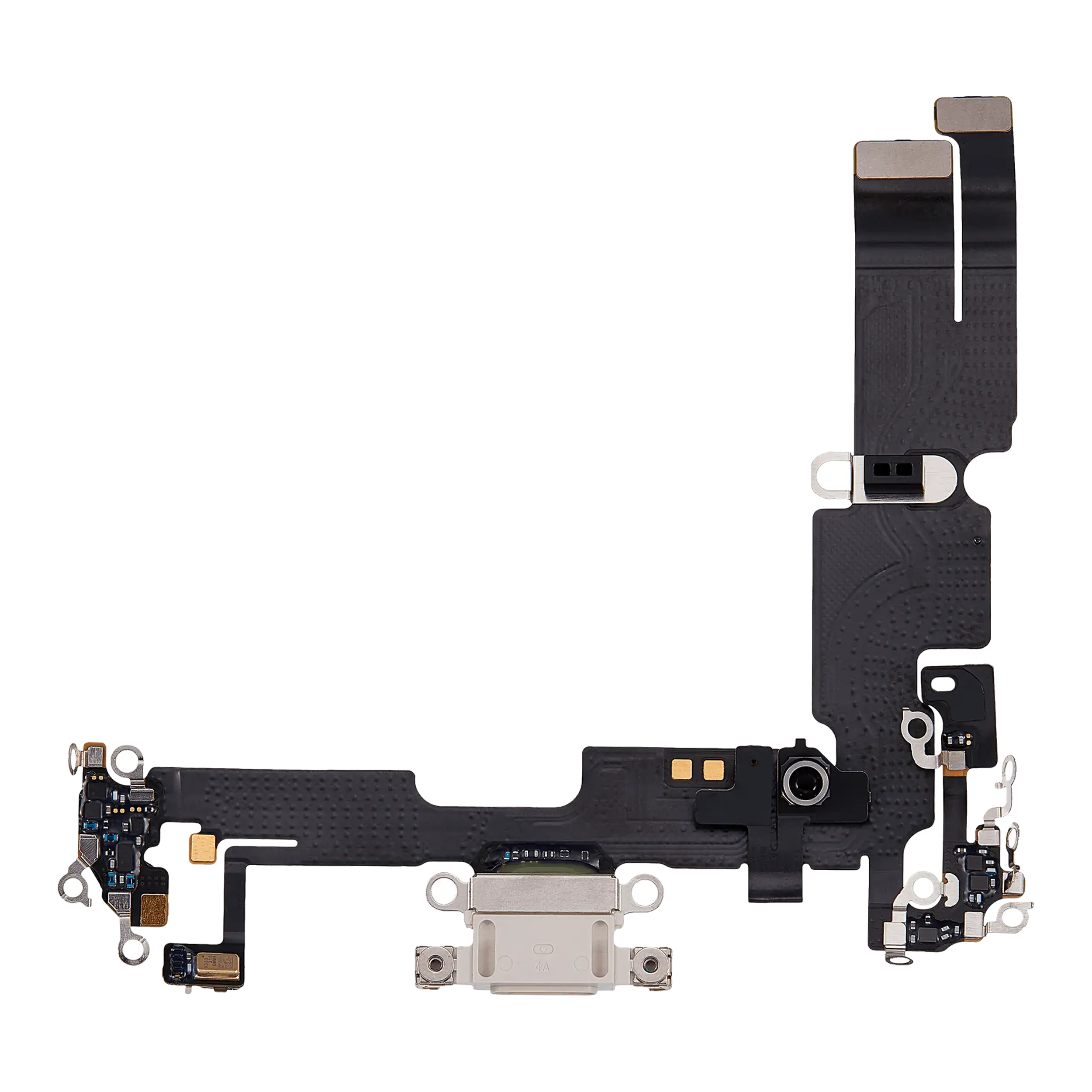 Charging Port Flex Cable Compatible For Iphone 14 Plus (Used  Pull) (Starlight)