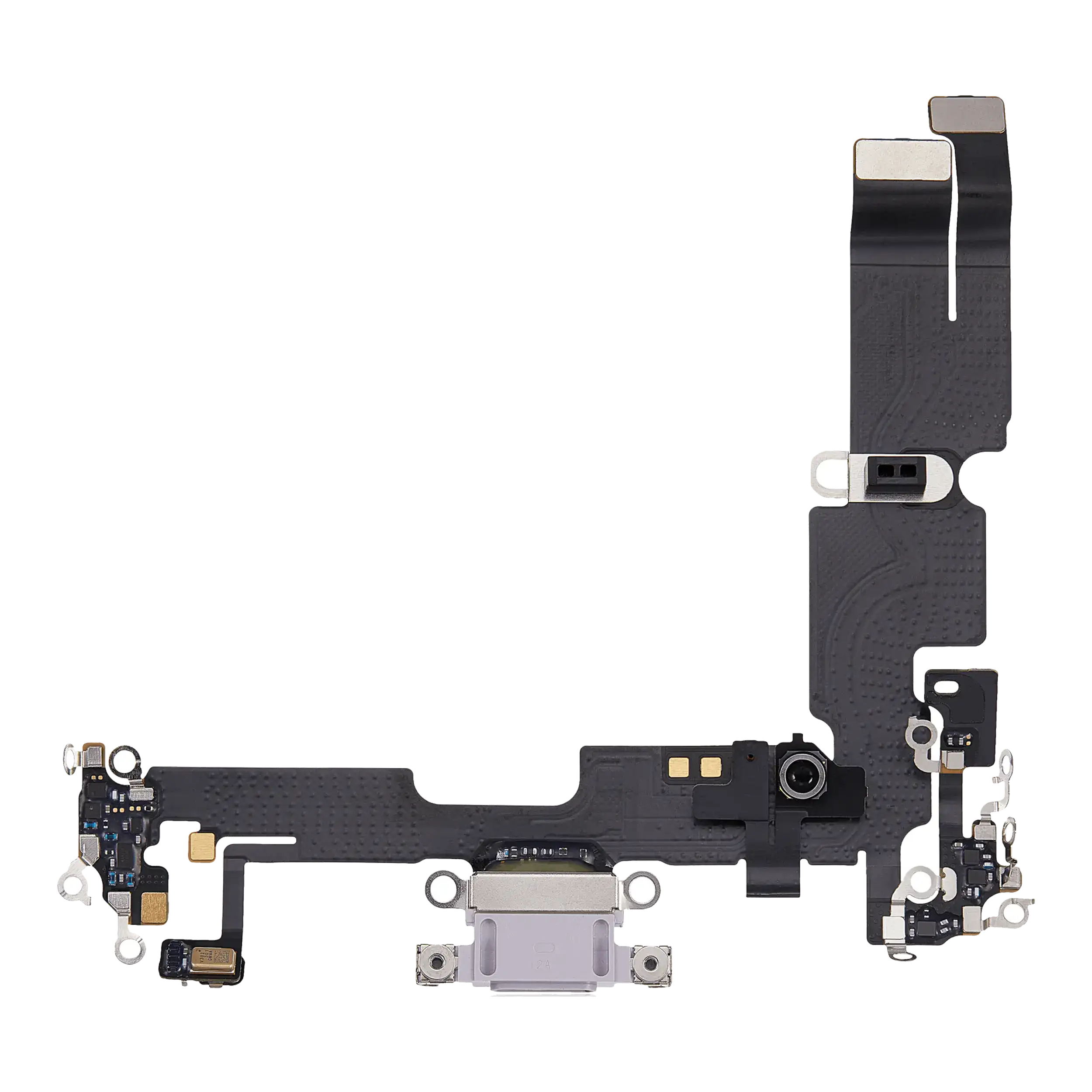 Charging Port Flex Cable Compatible For Iphone 14 Plus (Used  Pull) (Purple)