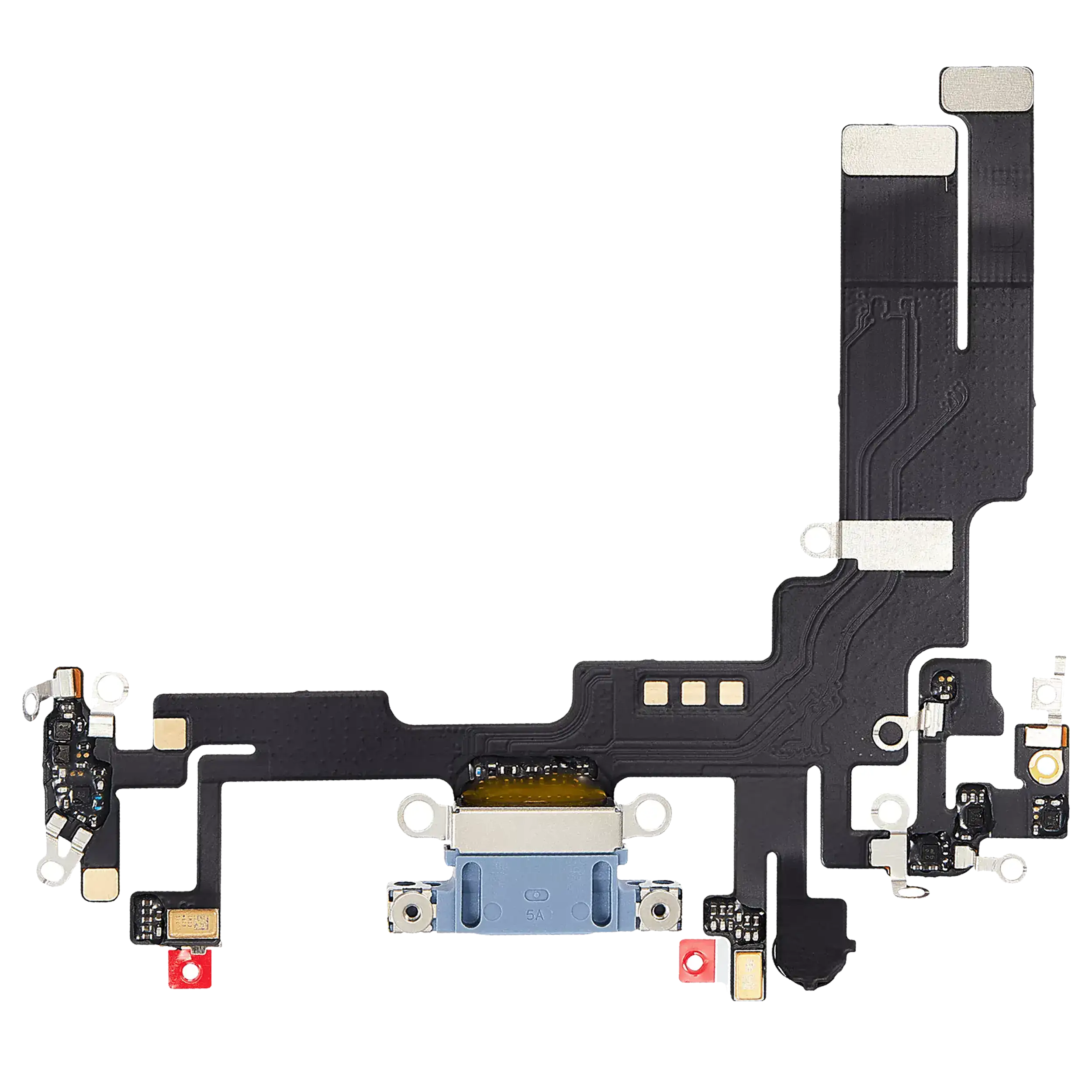 Charging Port Flex Cable Compatible For Iphone 14 (Aftermarket Plus) (Blue)
