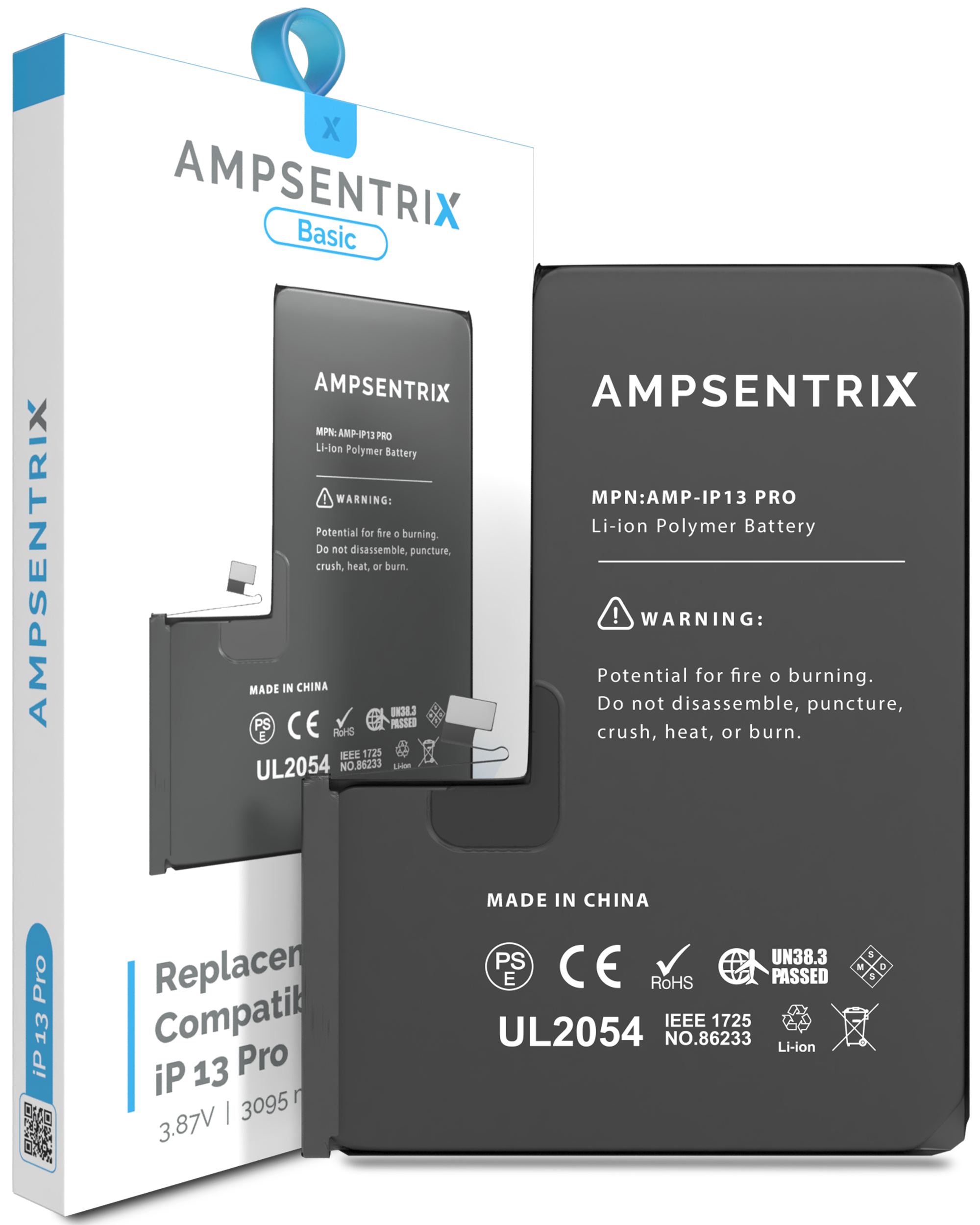 Replacement Battery Compatible For Iphone 13 Pro (Ampsentrix Basic)