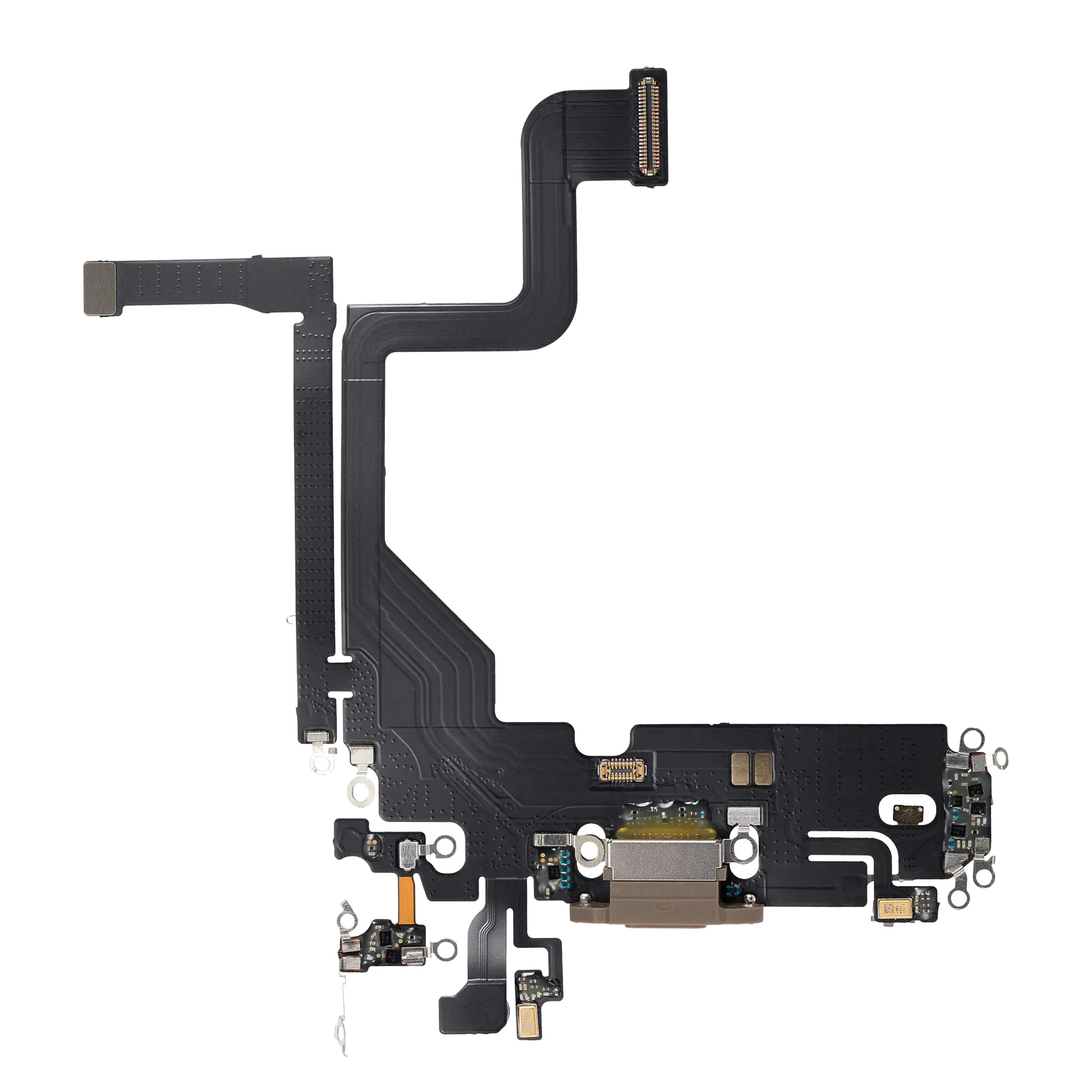 Charging Port Flex Cable Compatible For Iphone 13 Pro (Aftermarket Plus) (Gold)