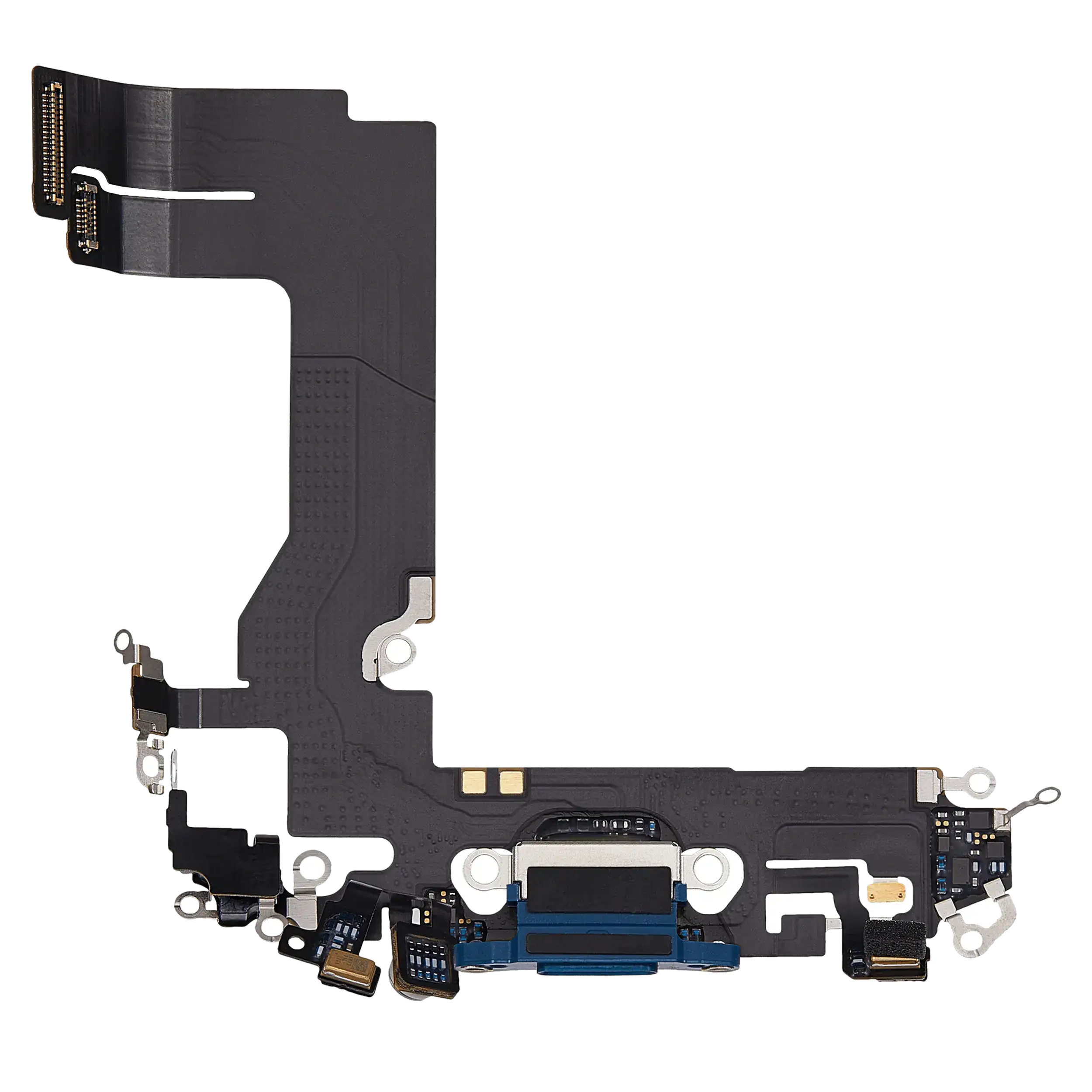 Charging Port Flex Cable Compatible For Iphone 13 Mini (Used  Pull) (Blue)