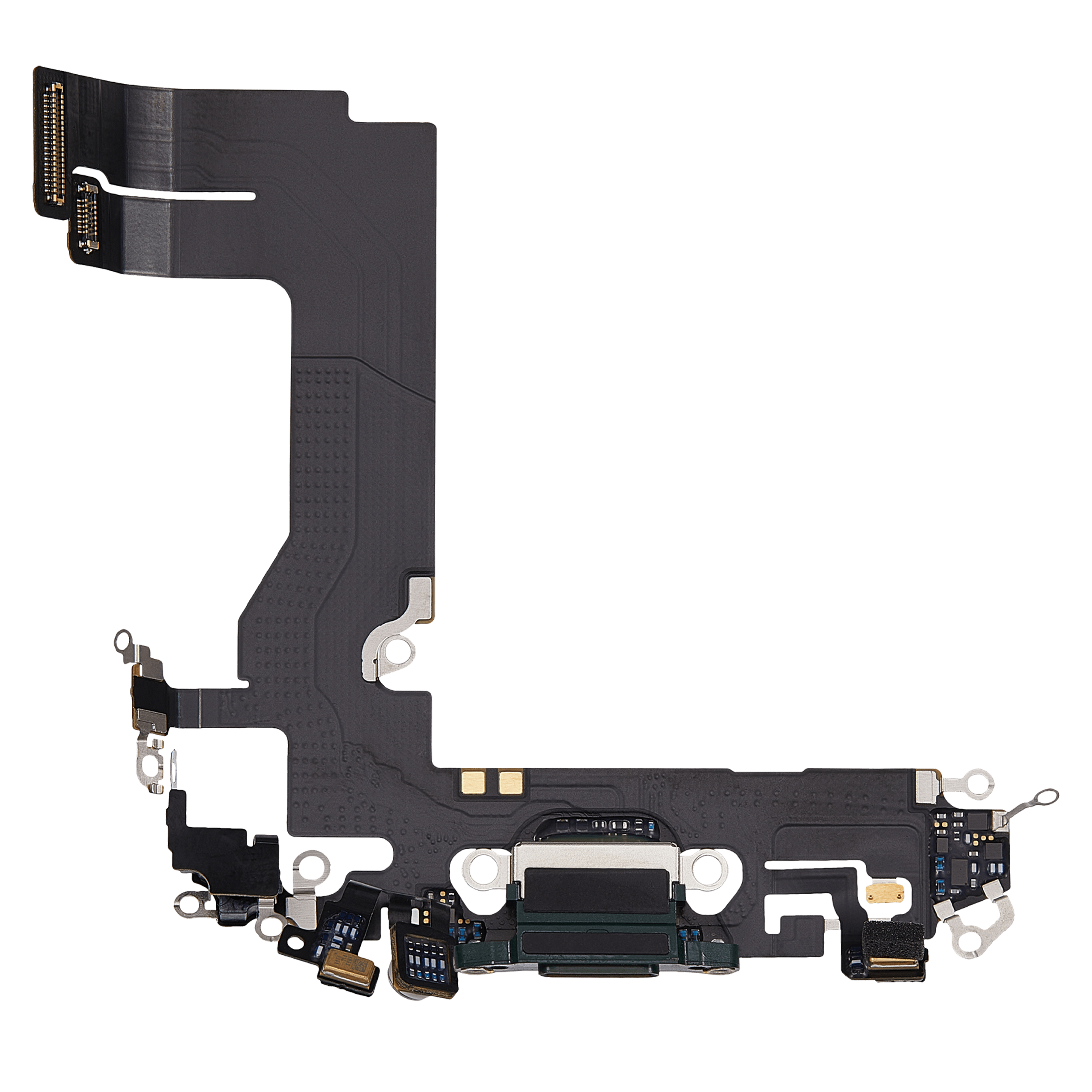 Charging Port Flex Cable Compatible For Iphone 13 Mini (Used  Pull) (Green)