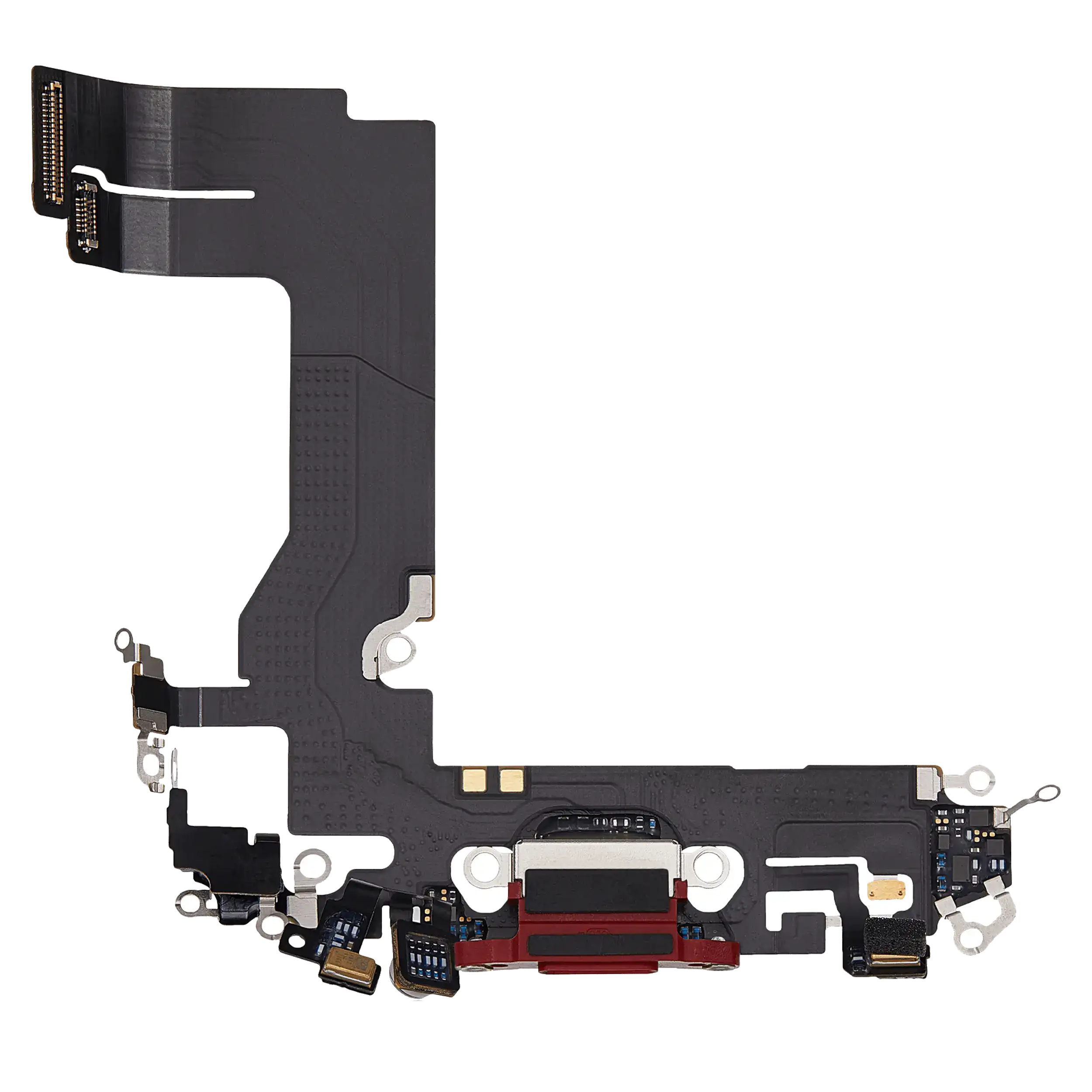 Charging Port Flex Cable Compatible For Iphone 13 Mini (Used  Pull) (Red)
