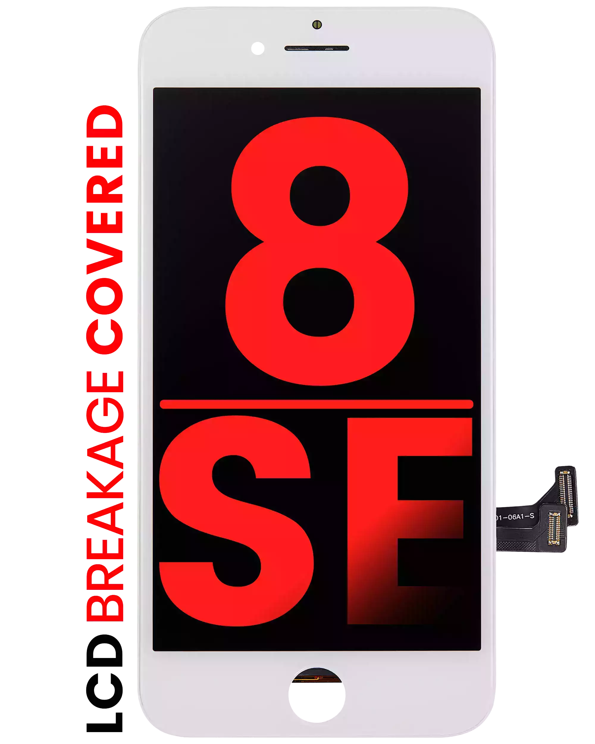 Lcd Assembly With Steel Plate Compatible For Iphone 8 / Se (2020 / 2022) (Aftermarket Pro: Xo7 Incell) (White)